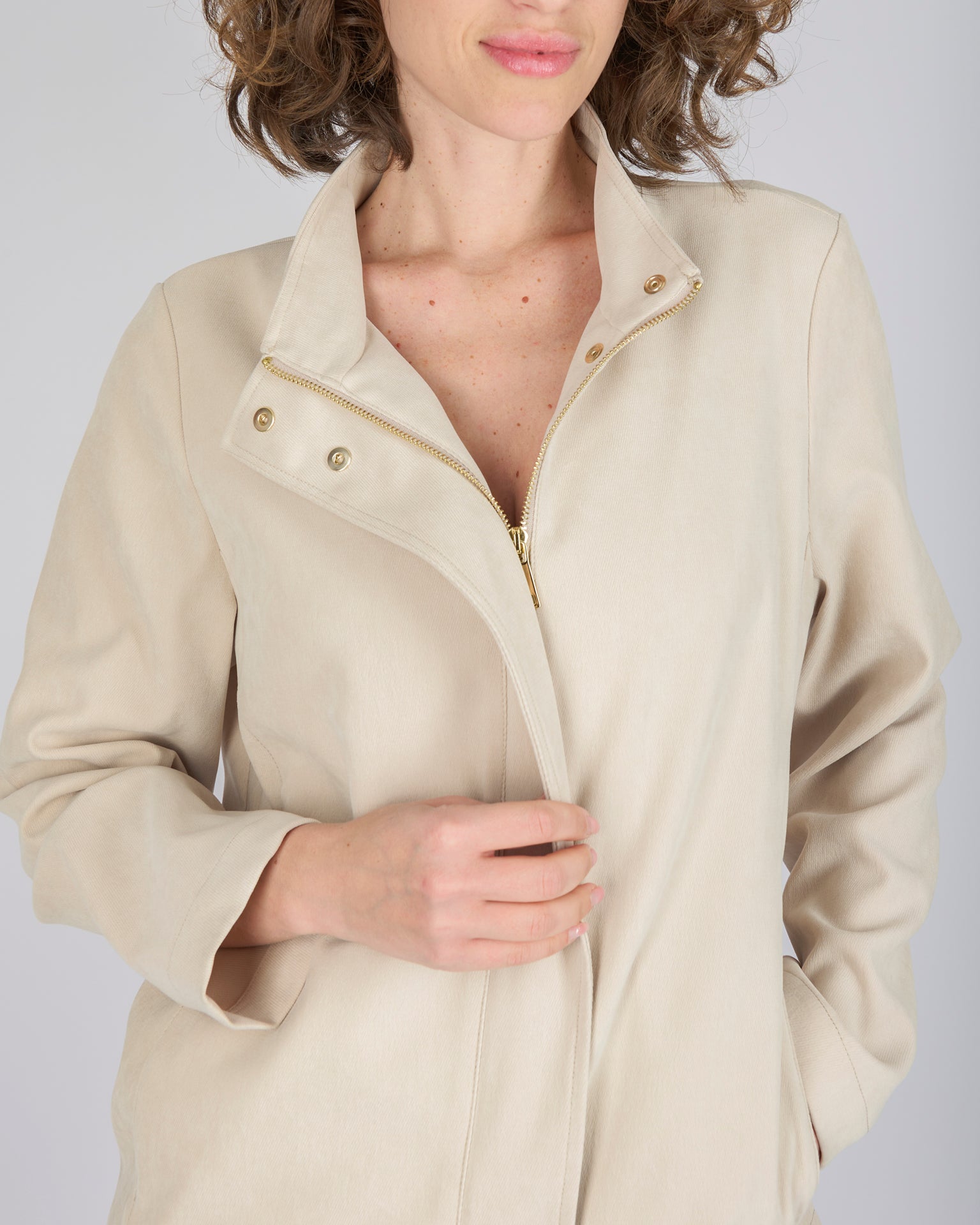 Giubbino ecopelle zip 17559