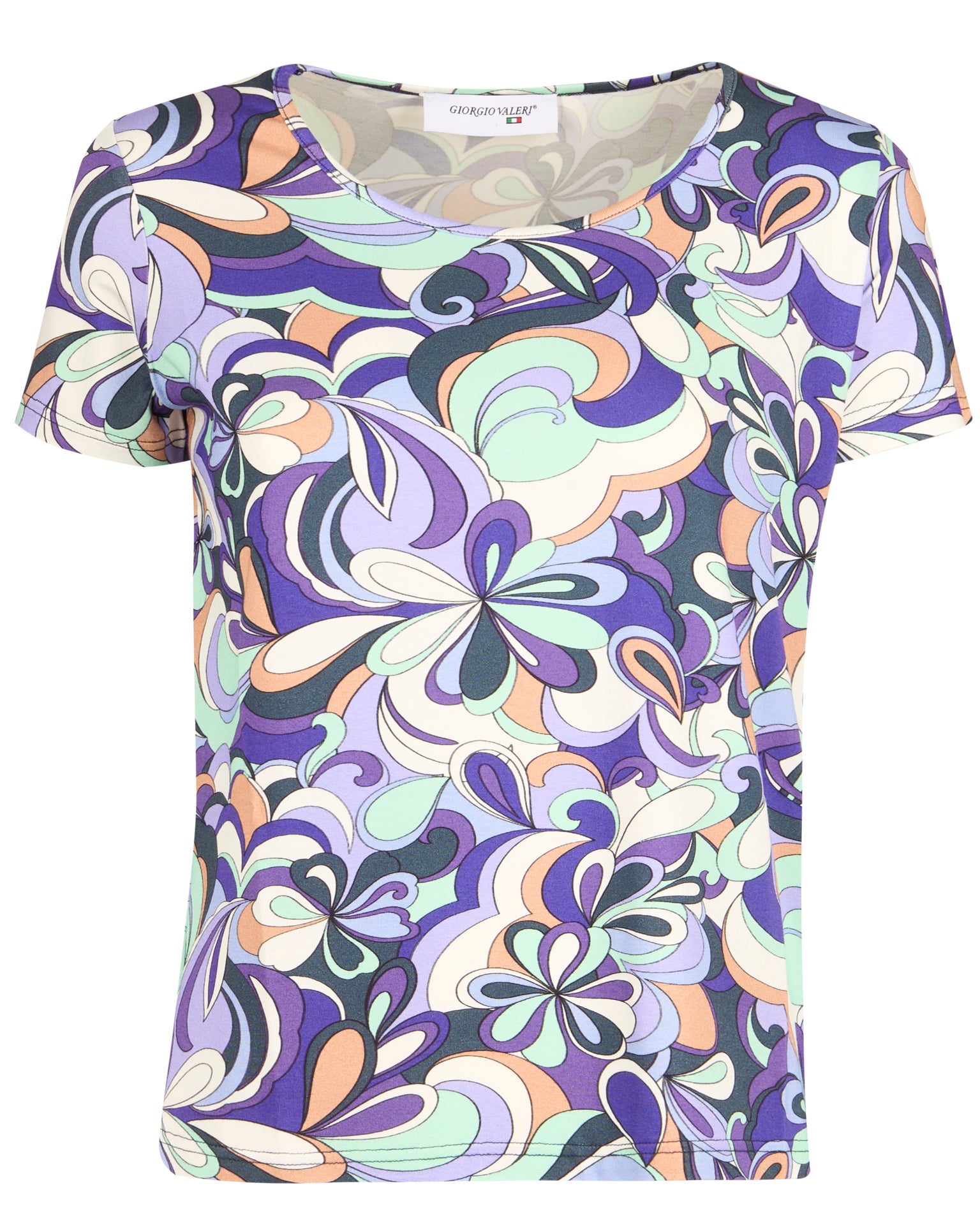 Maglia girocollo fantasi in viscosa C305