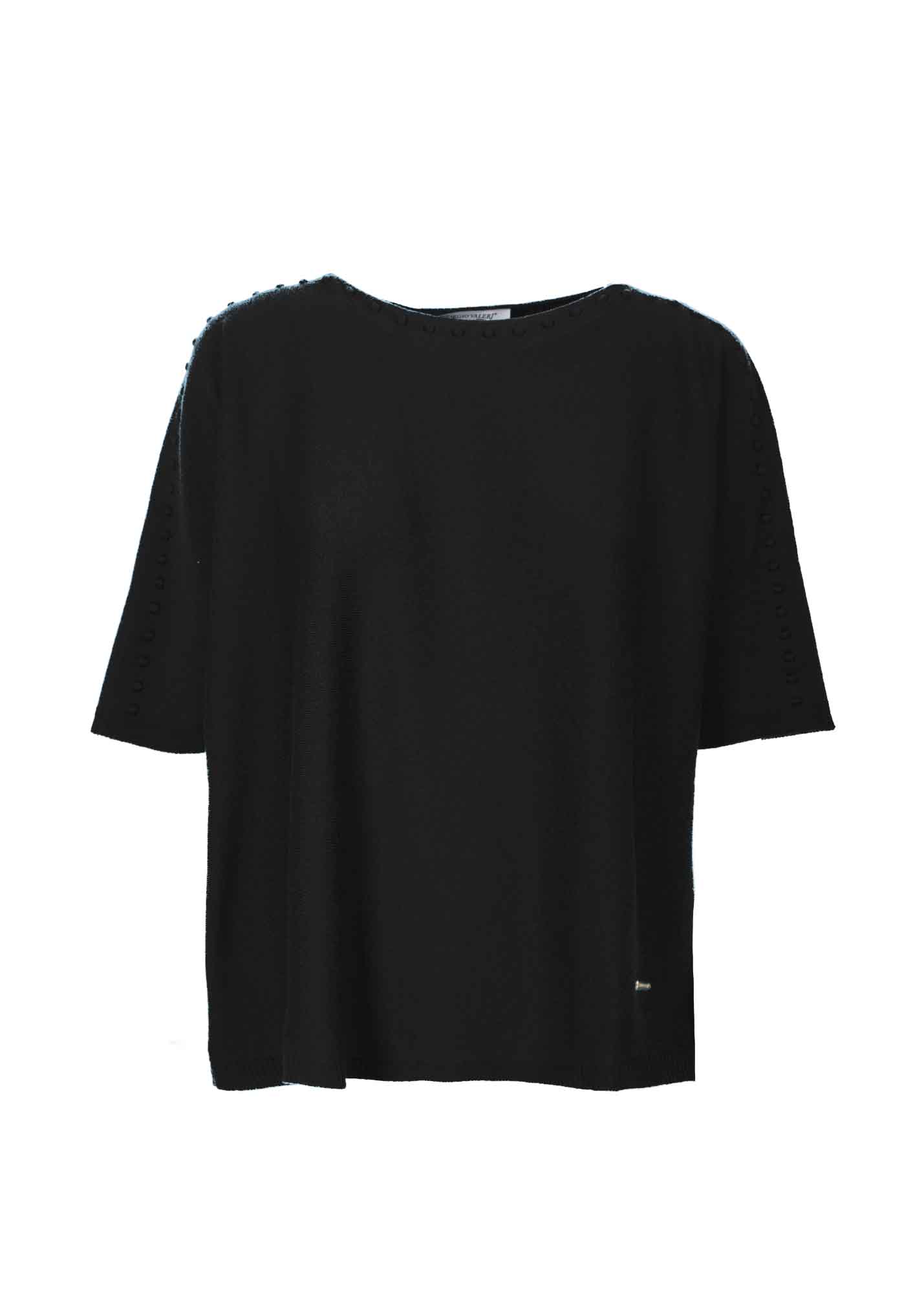 Maglia con bugnette collo e spalle Z9114