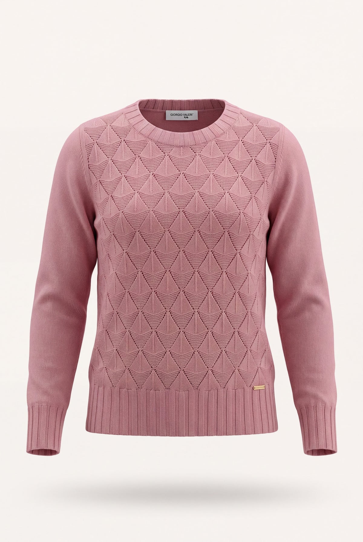 Maglia paricollo pura lana motivo C-VENTAGLIETTI