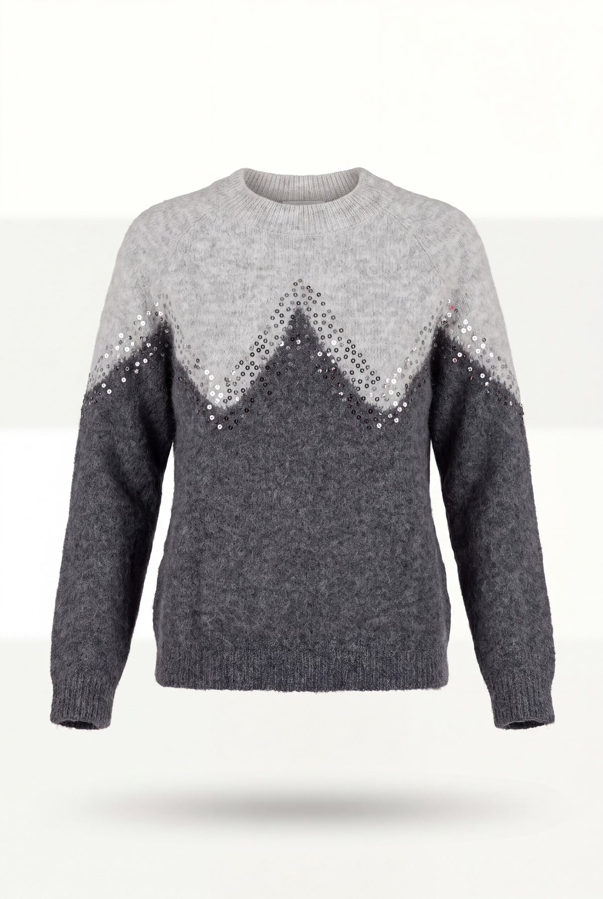 Maglia cratere intarsio e pailettes 6651