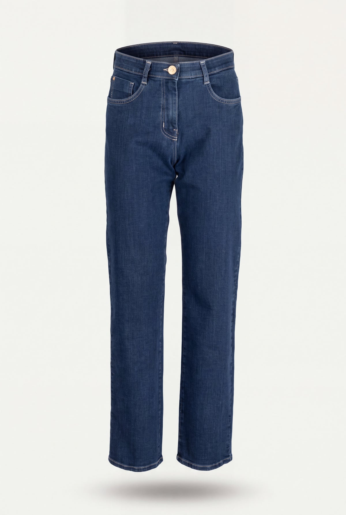 Jeans dritti in denim stretch blu NIAL unisex a gamba regolare