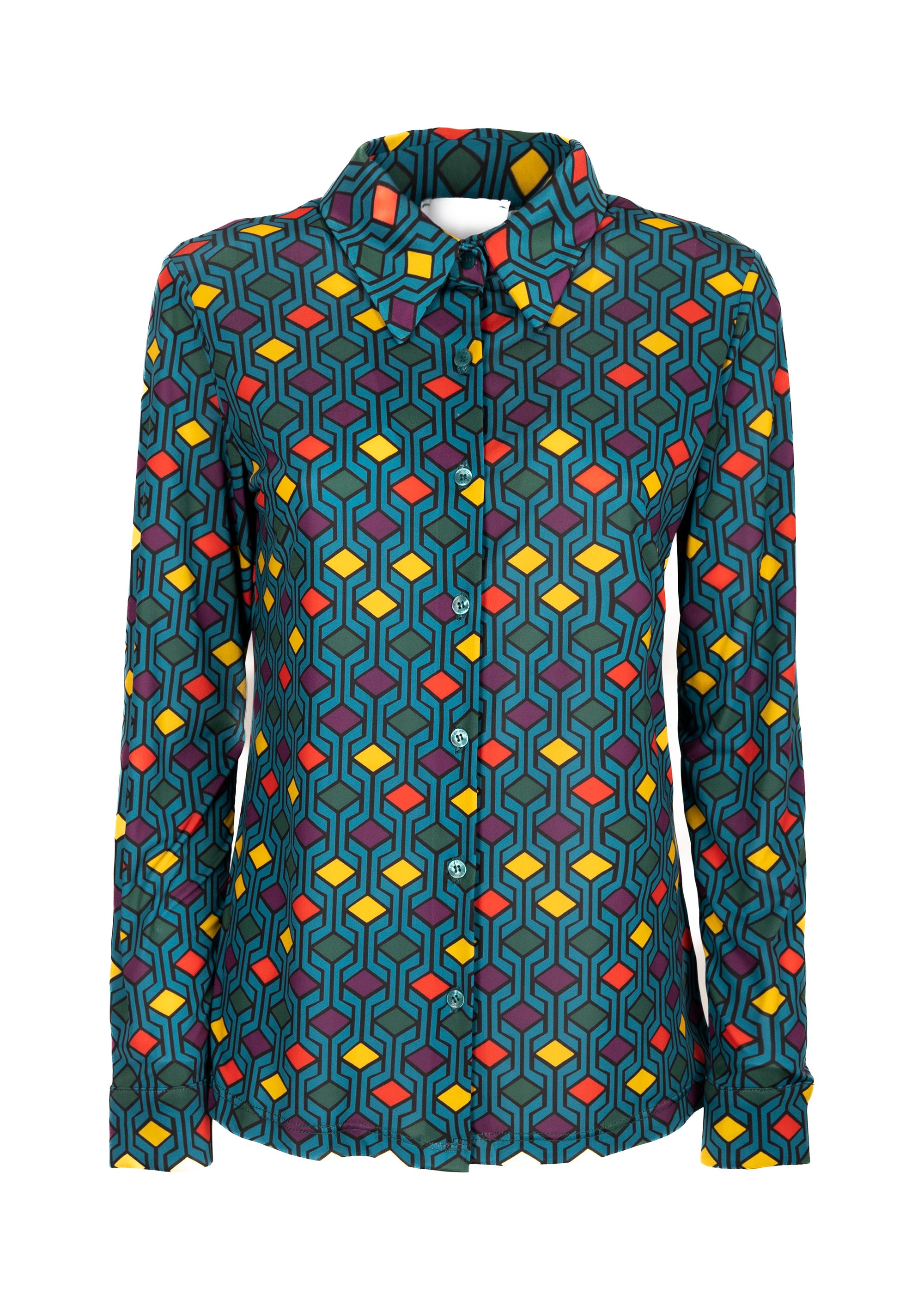 Camicia in jersey fantasia Rosetta