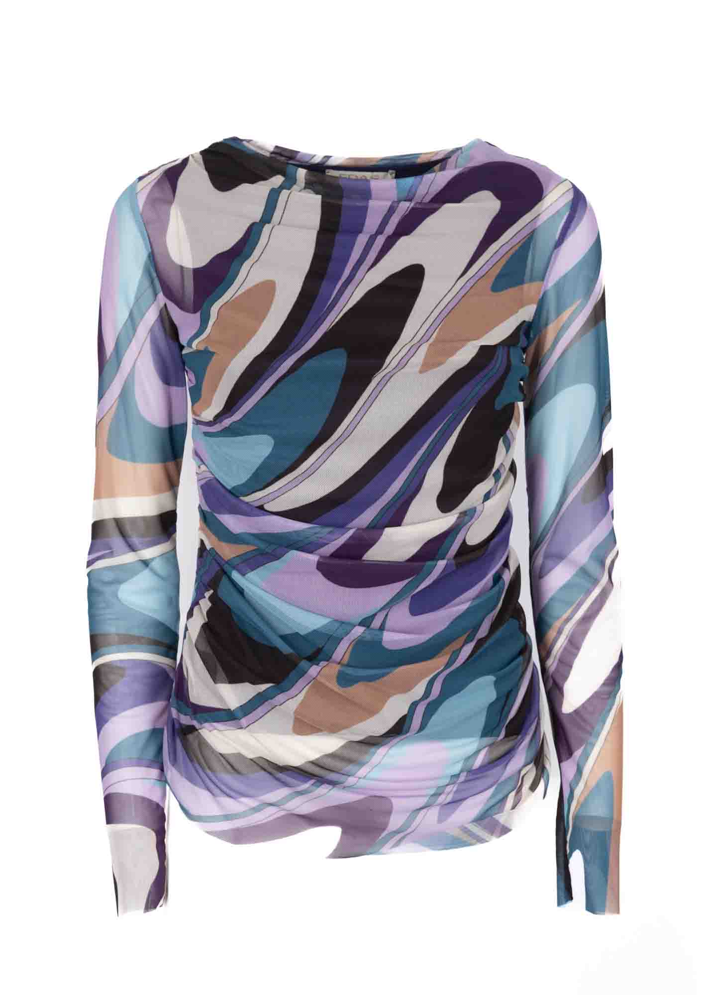 Maglia stampa su tulle STRIGOLI