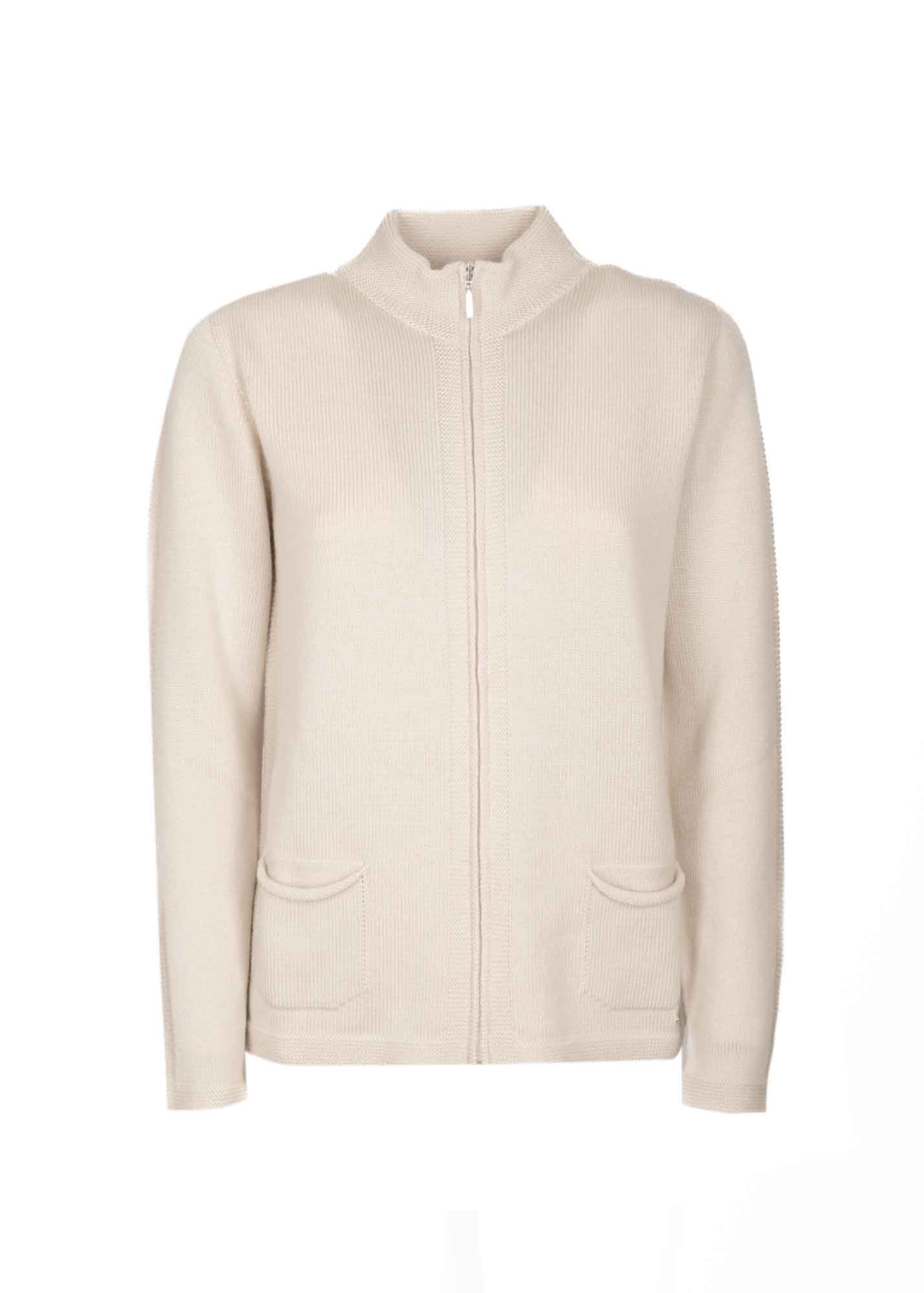 Cardigan zip pura lana Z8182
