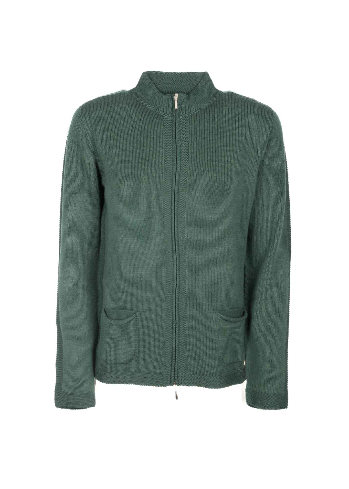 Cardigan zip pura lana Z8182