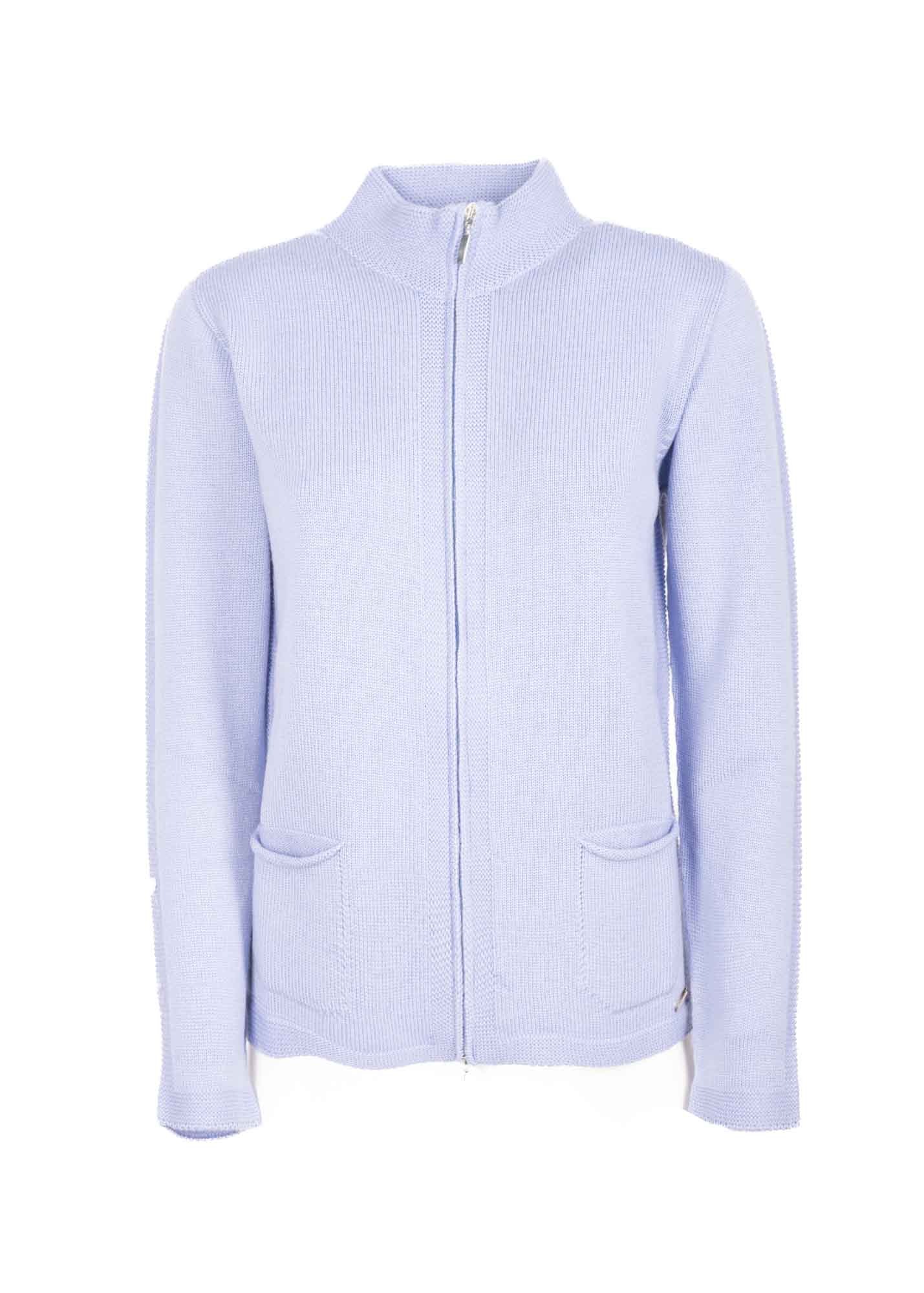 Cardigan zip pura lana Z8182