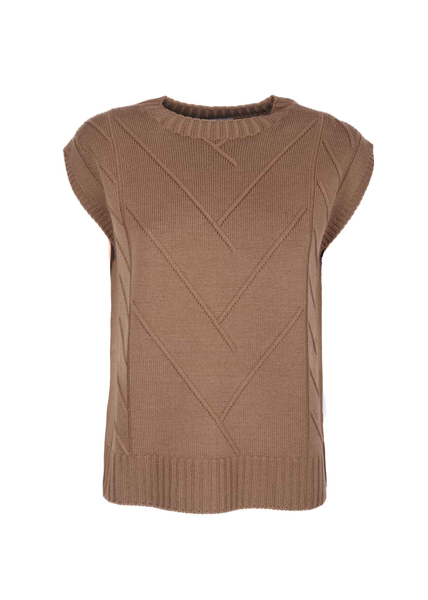 Smanicato motivo linee pura lana Z9135