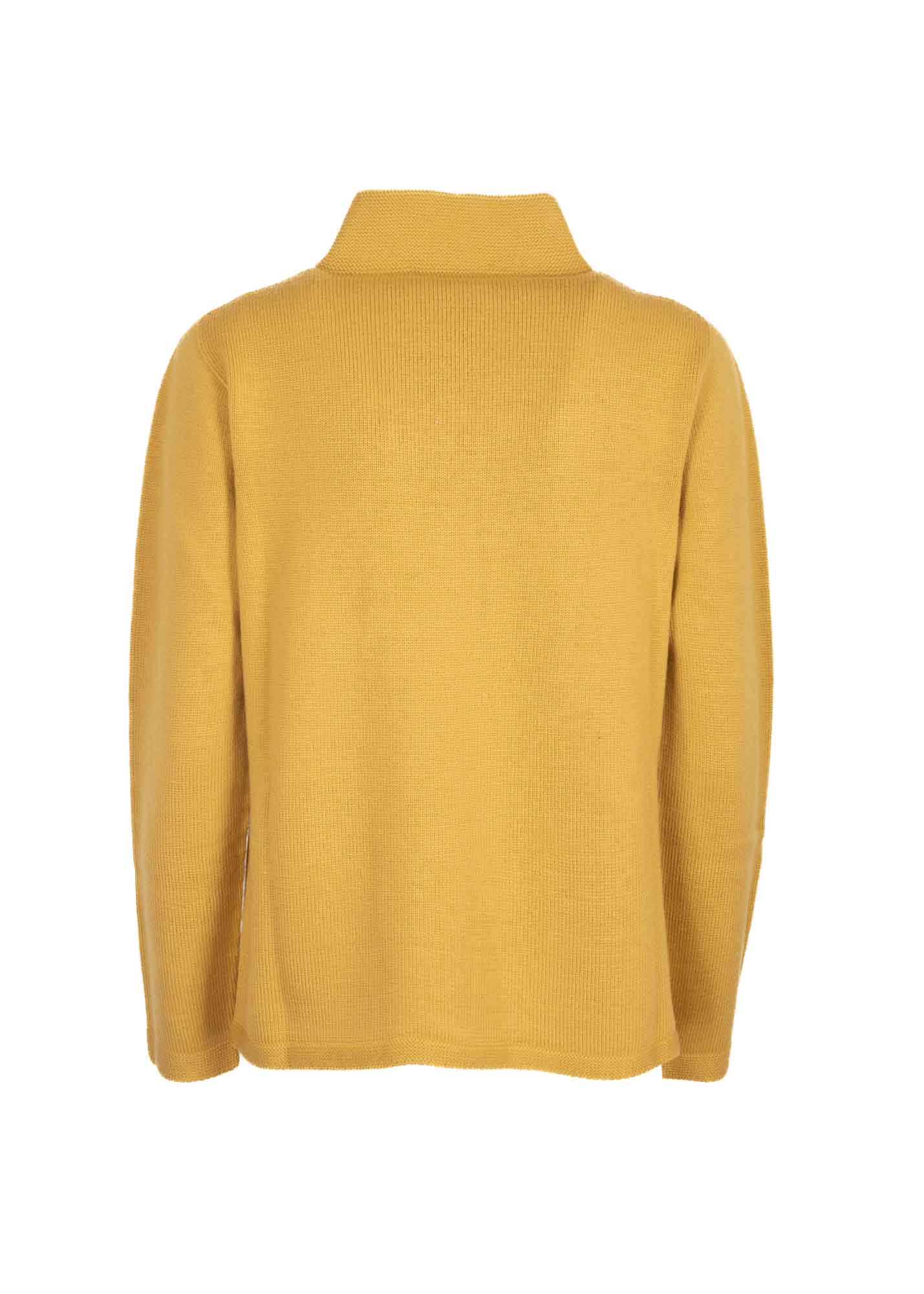 Cardigan zip pura lana motivo quadri Z9141