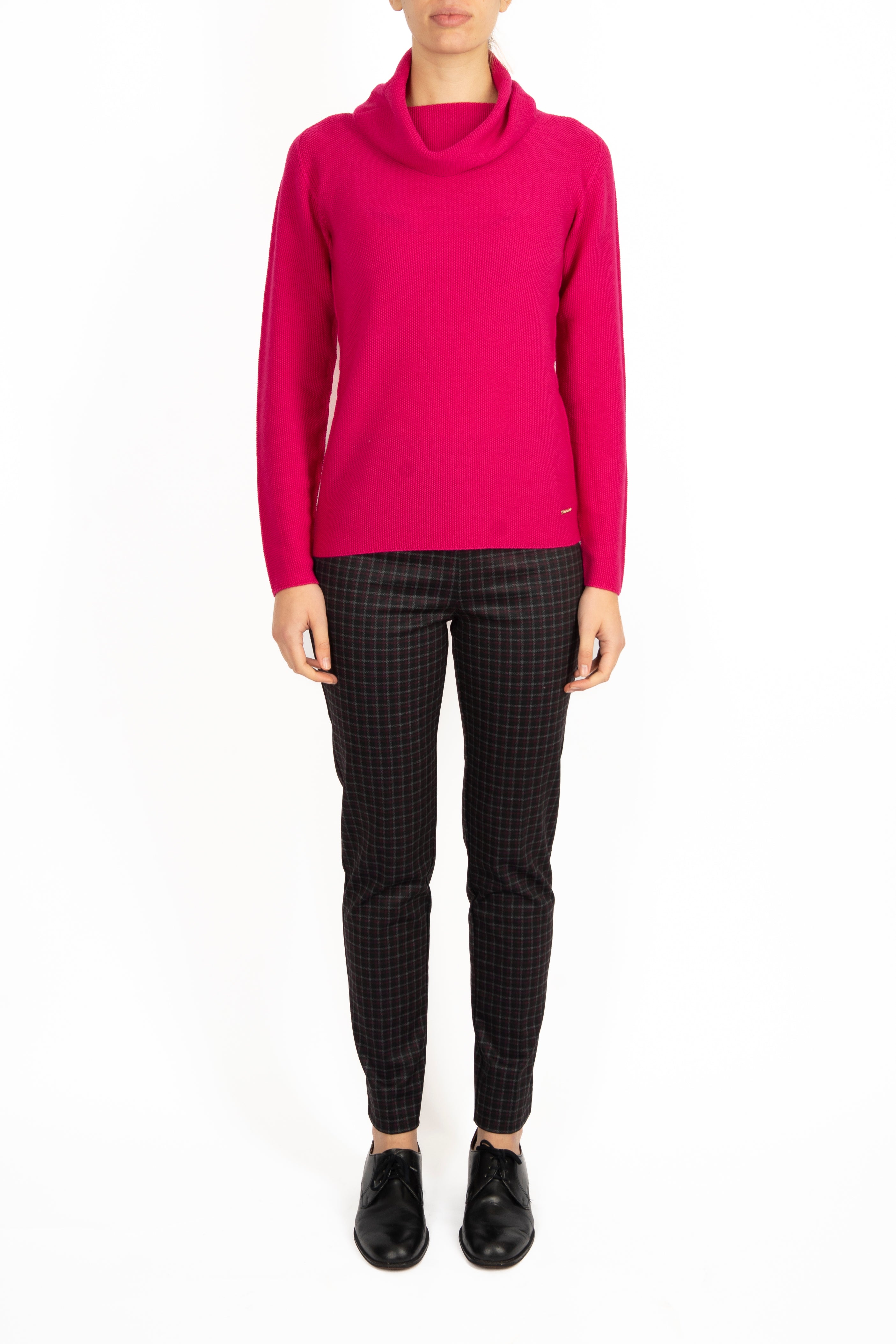 Pantalone quadretto elastico
