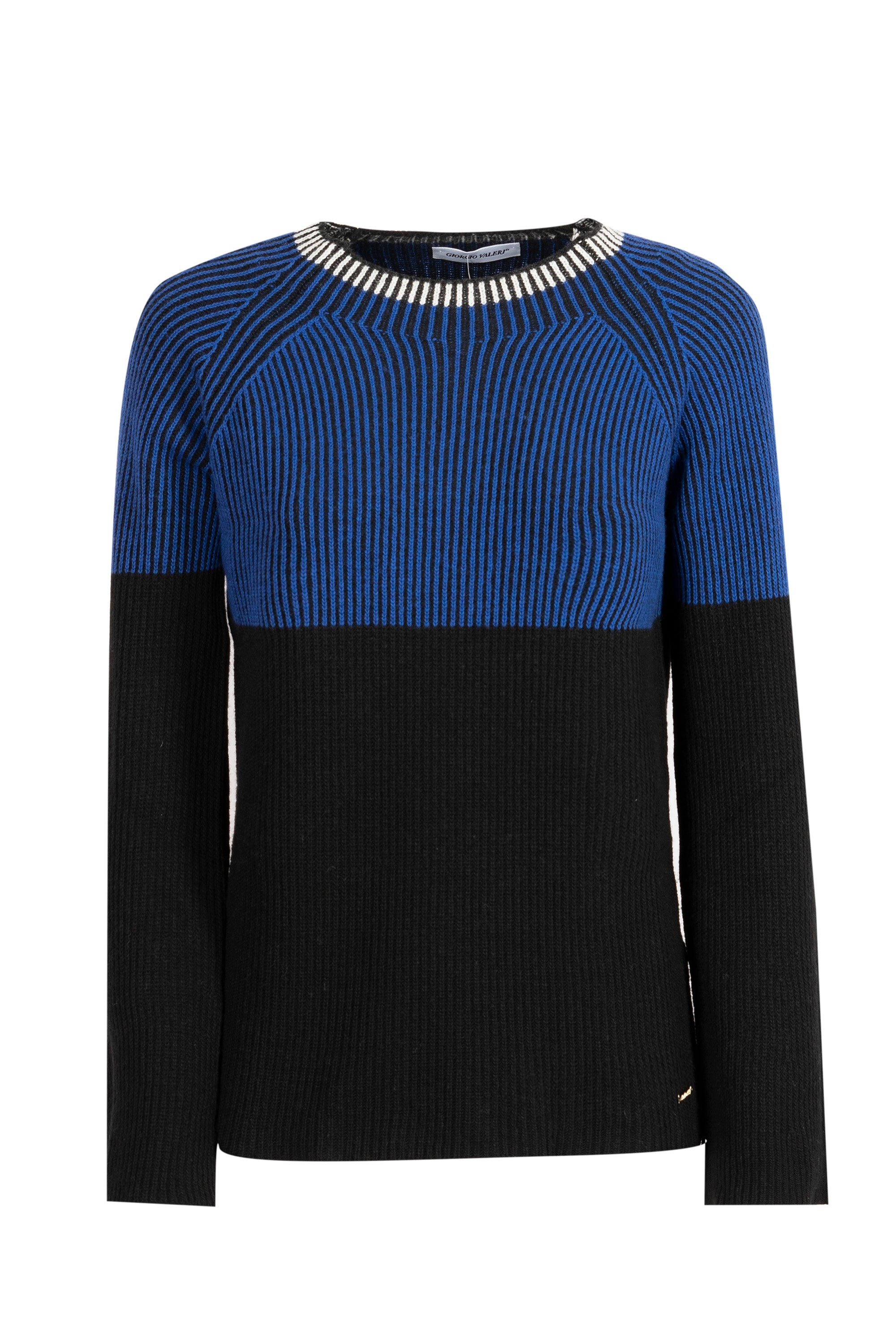 Girocollo maglia inglese bicolore manica raglan