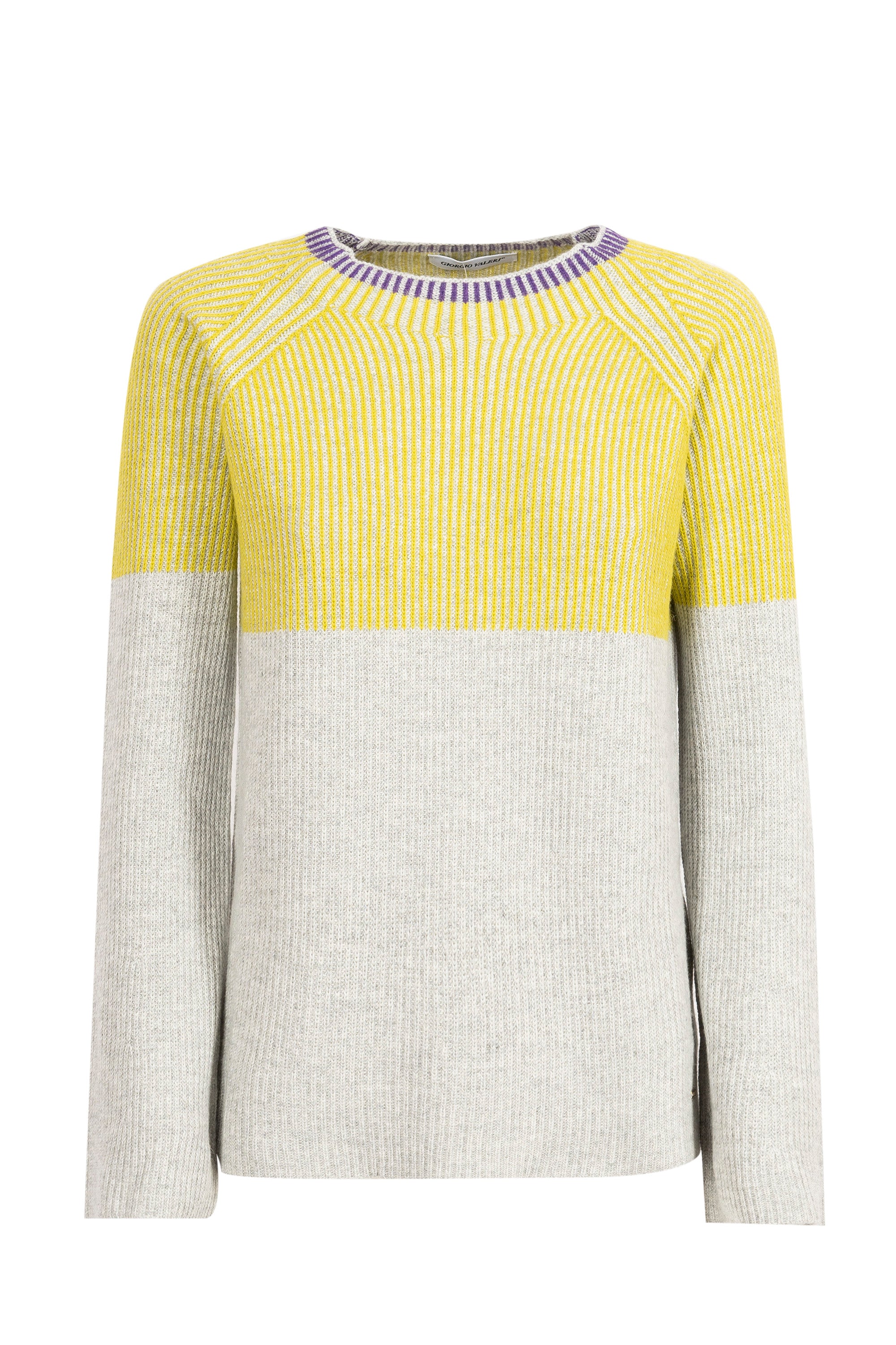 Girocollo maglia inglese bicolore manica raglan