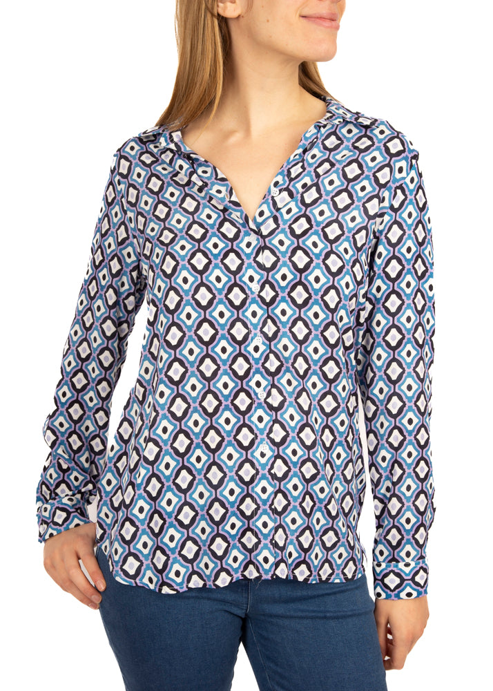 Camicia in viscosa fantasia 23124