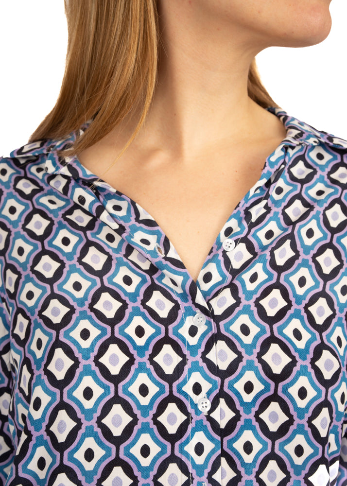 Camicia in viscosa fantasia 23124