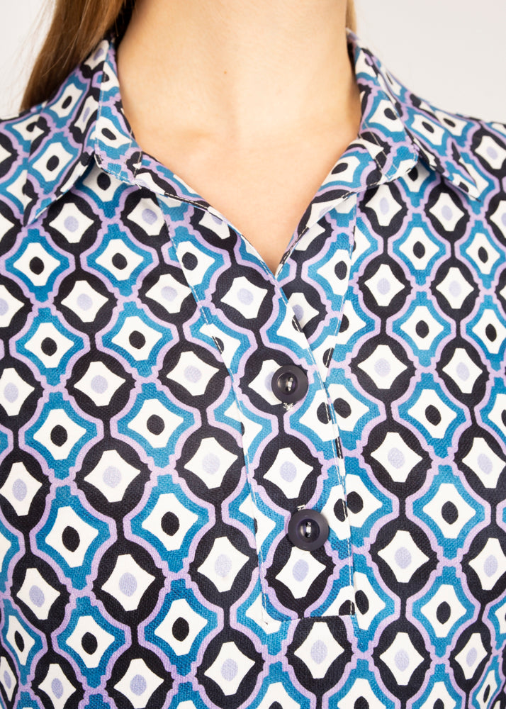 Casacca polo bottone in viscosa
