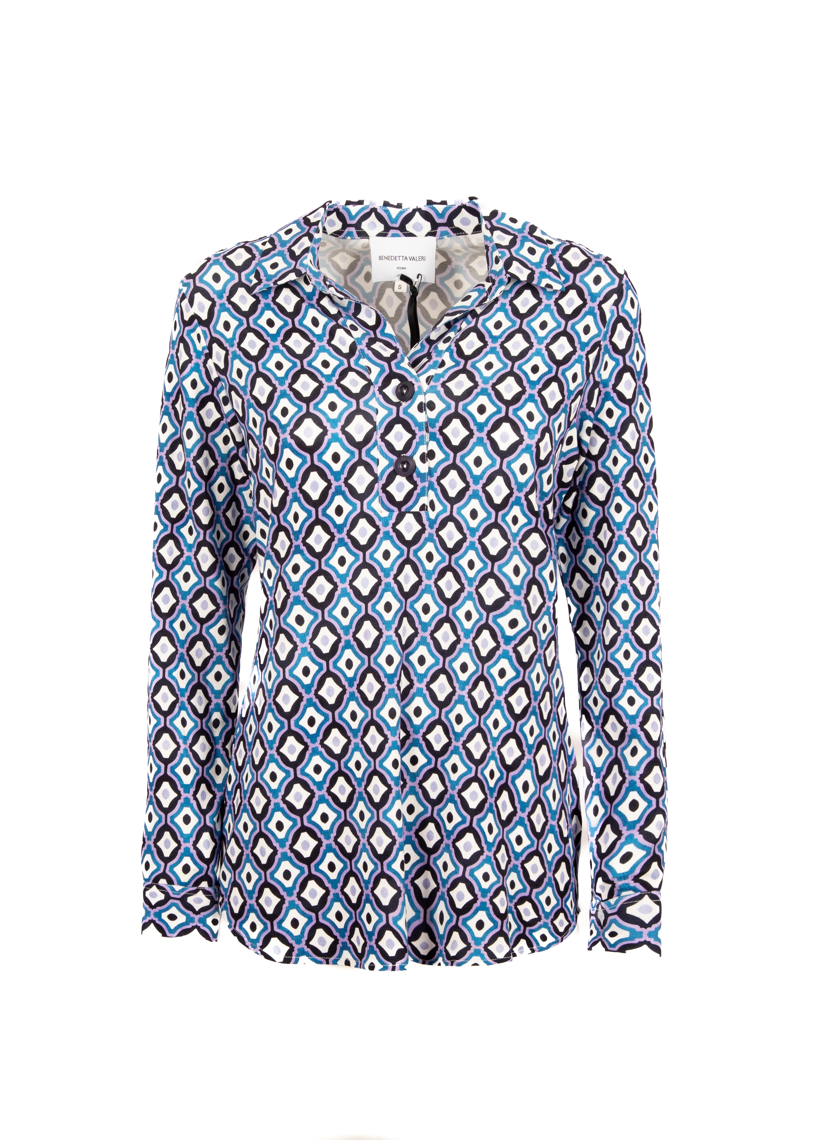 Casacca polo bottone in viscosa