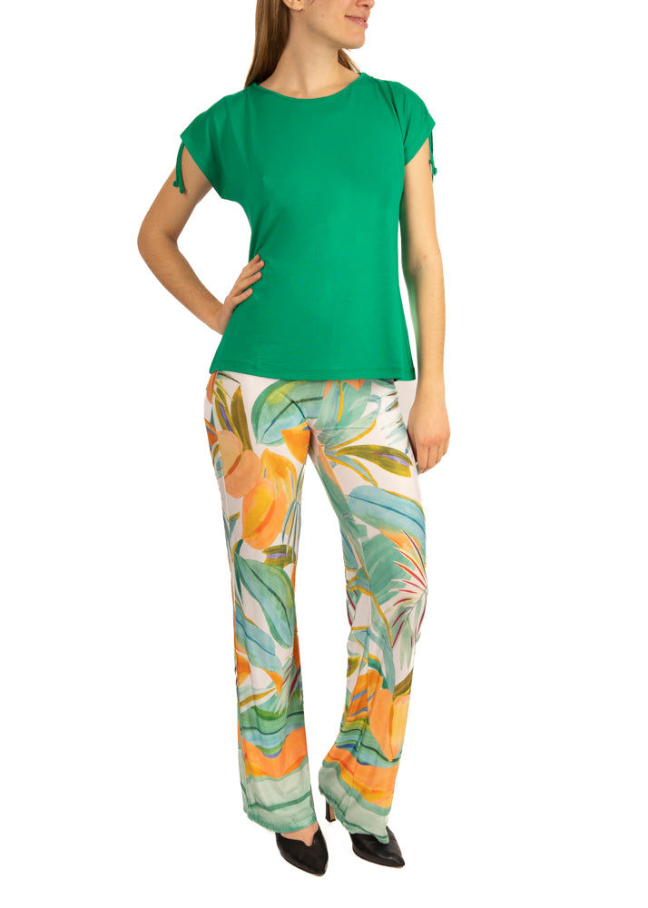 Maglia scollo barca e laccetti 2318