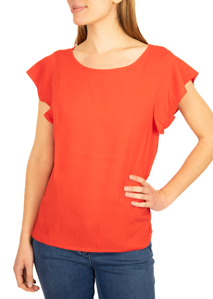 Blusa barchetta cotone e lino 5303