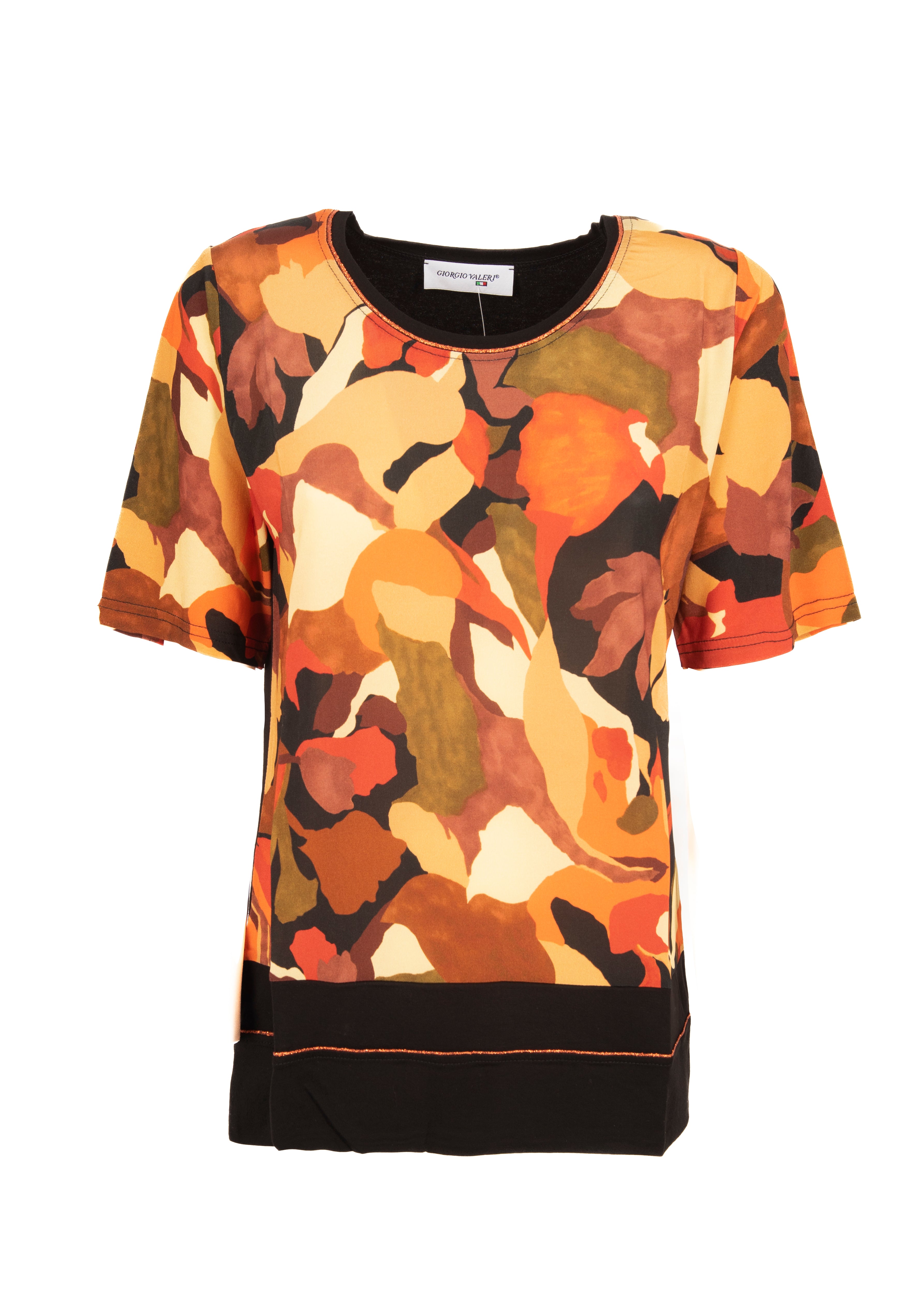 Maglia girocollo fantasia viscosa 64M