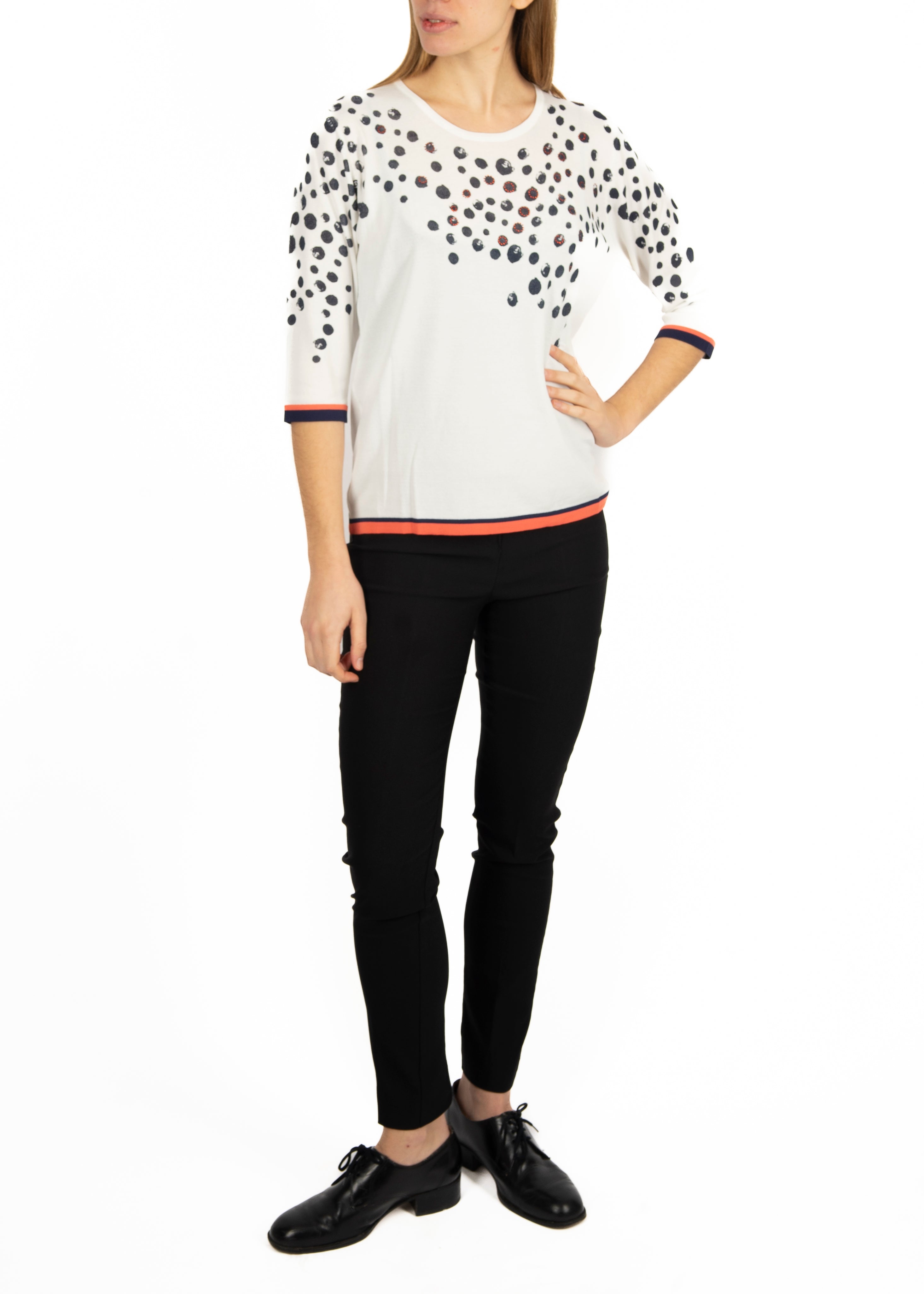 Scollo madonna manica 3/4 fantasia 7308