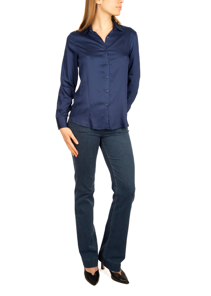 Camicia in viscosa unita 800926