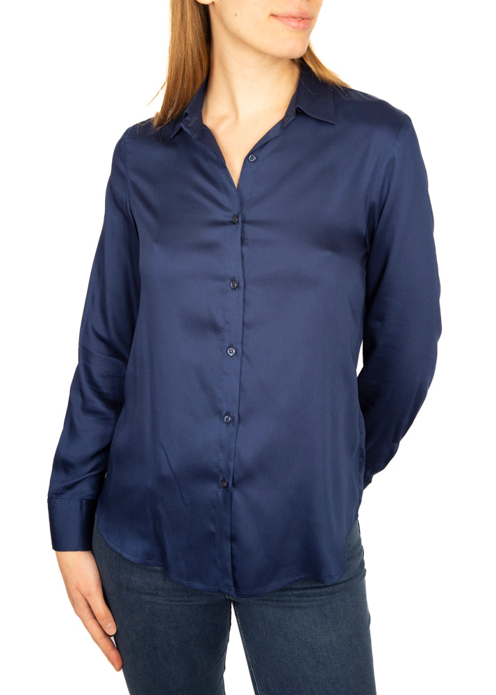 Camicia in viscosa unita 800926