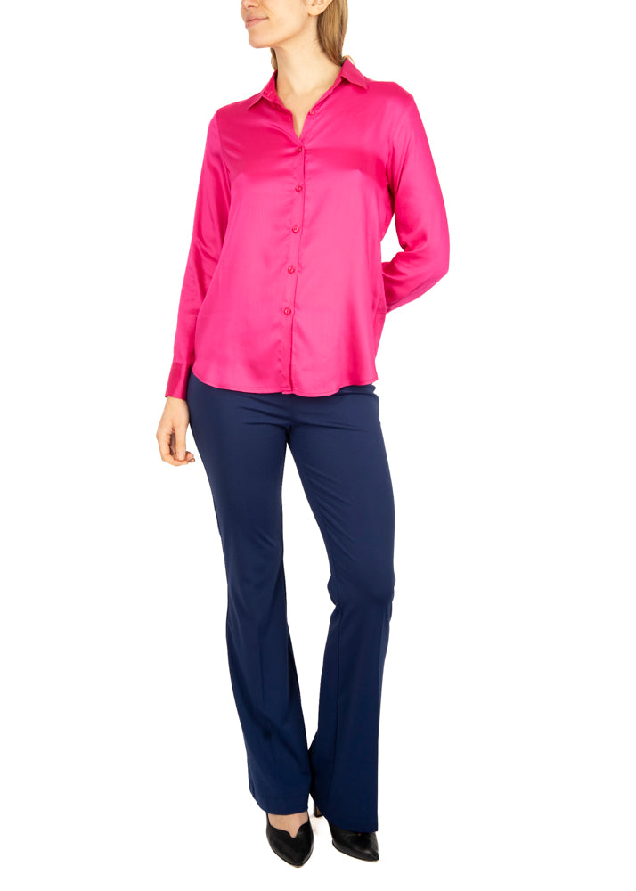 Camicia in viscosa unita 800926