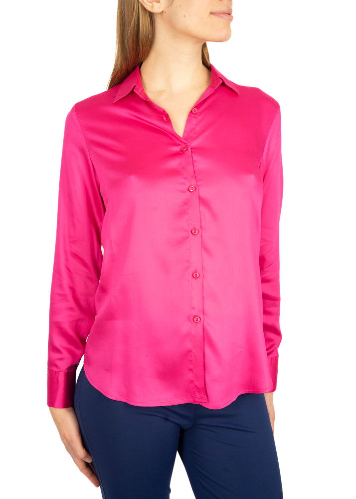 Camicia in viscosa unita 800926