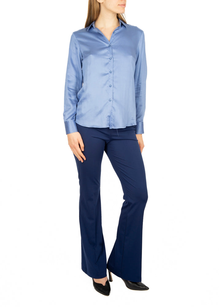 Camicia in viscosa unita 800926