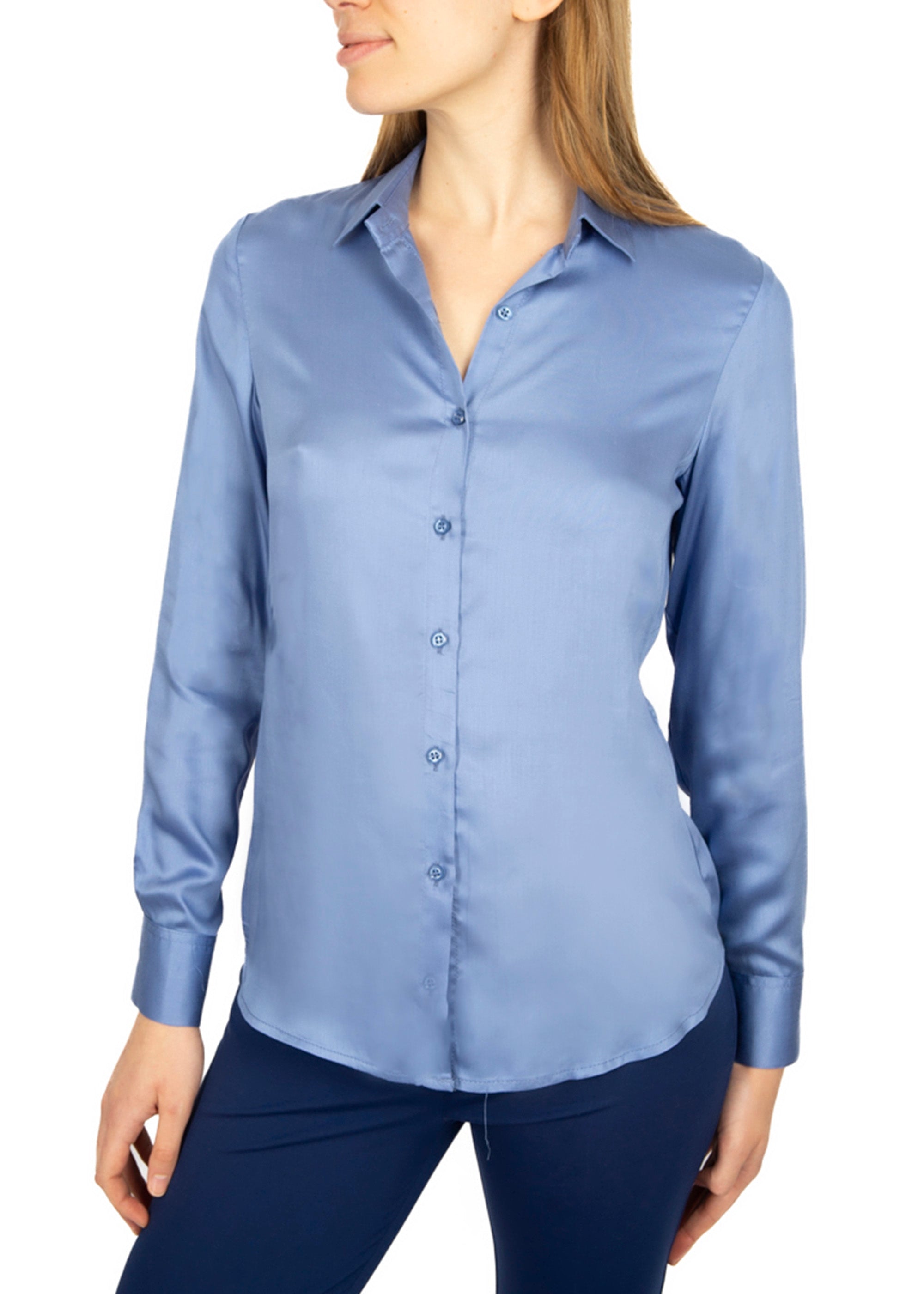 Camicia in viscosa unita 800926