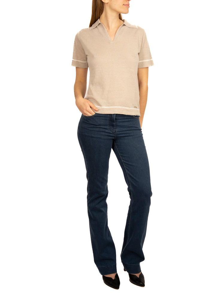 Maglia Polo in lino 91527
