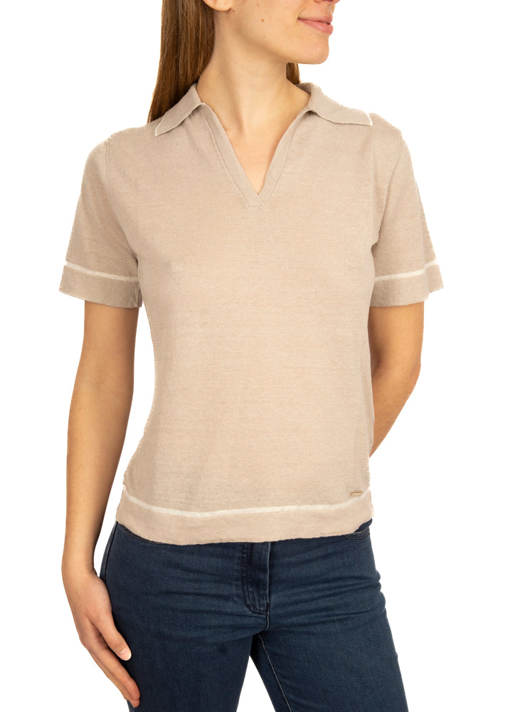 Maglia Polo in lino 91527