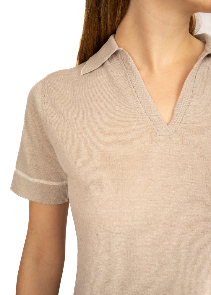 Maglia Polo in lino 91527