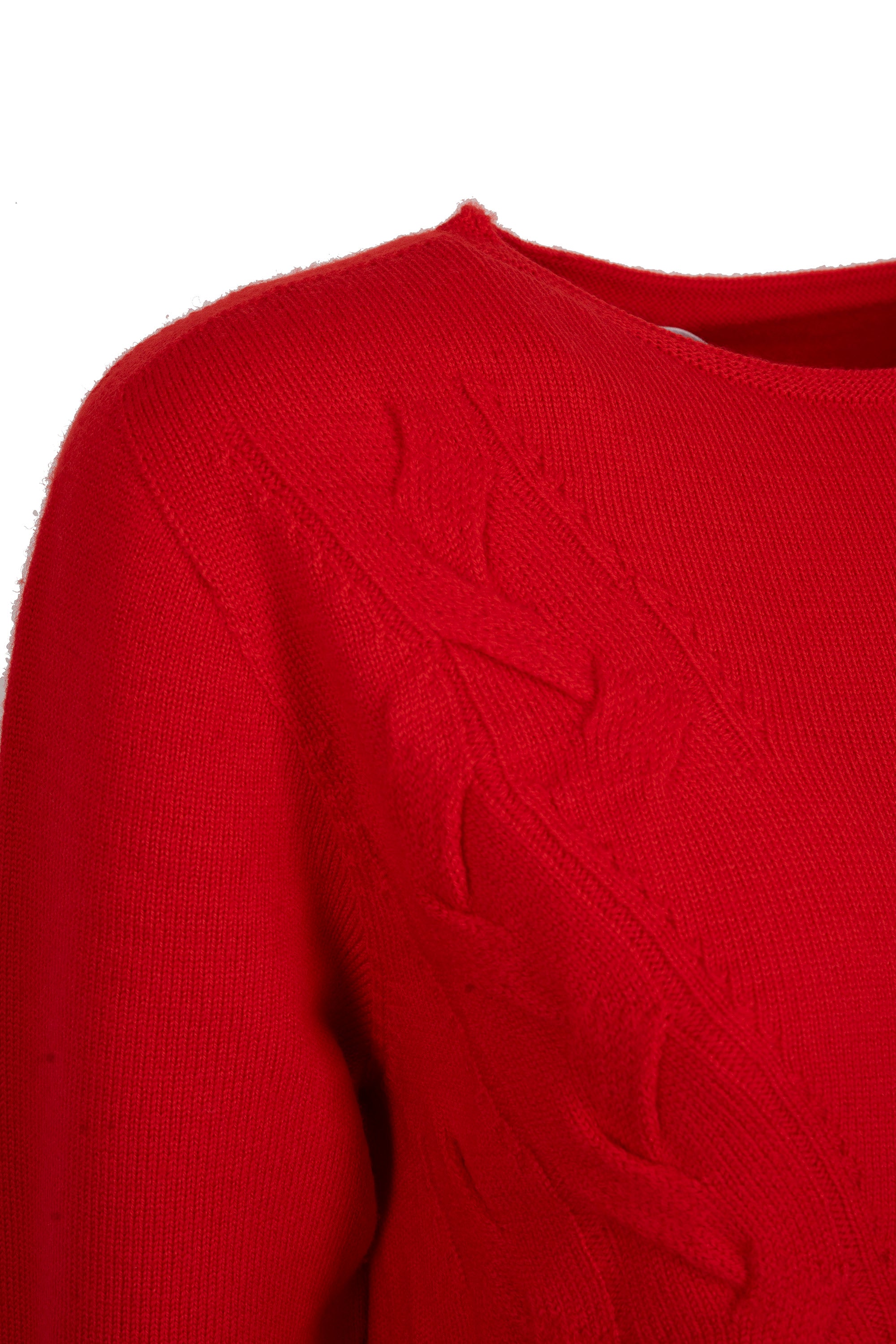 Girocollo trecce calate pura lana