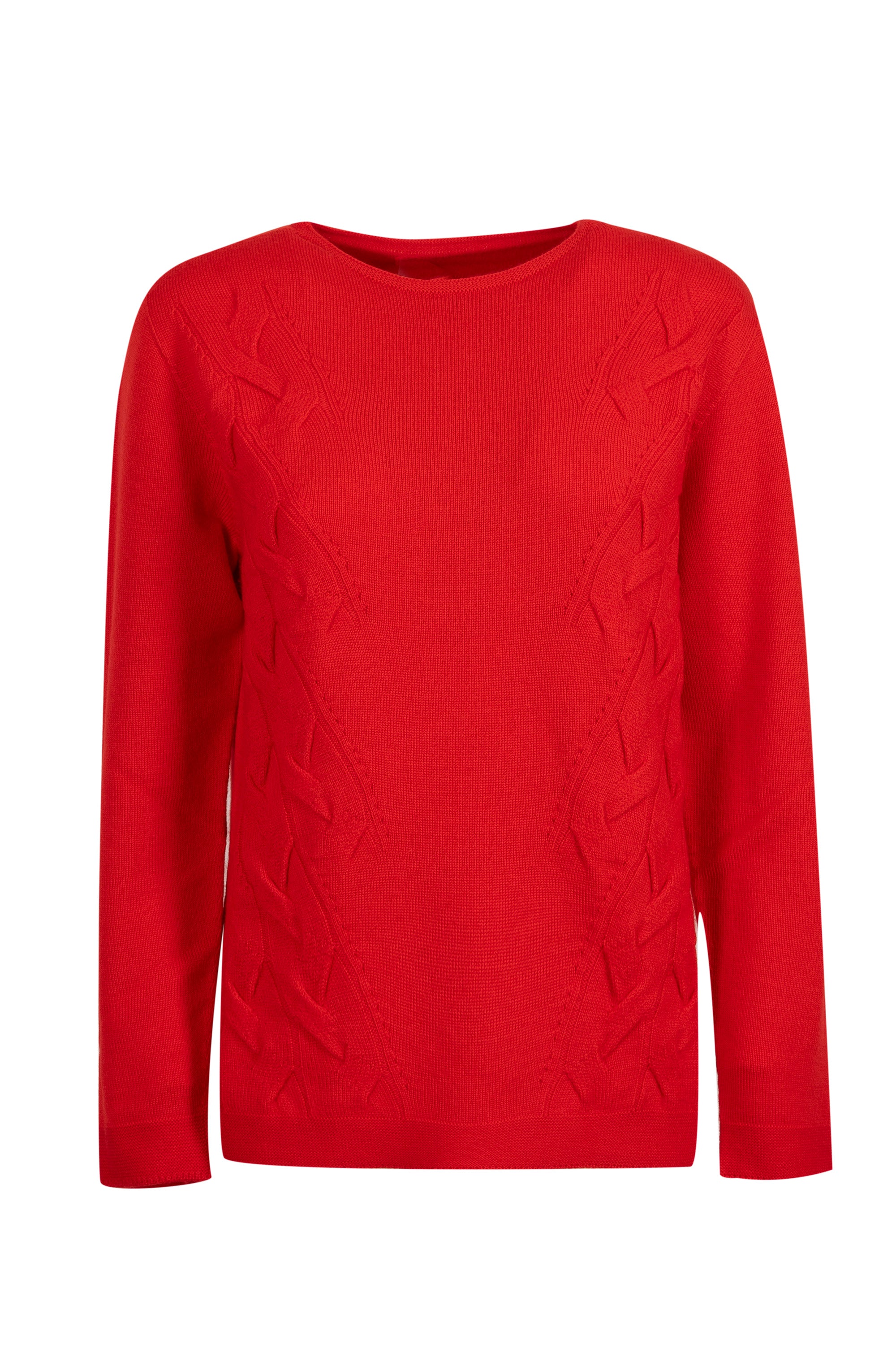 Girocollo trecce calate pura lana