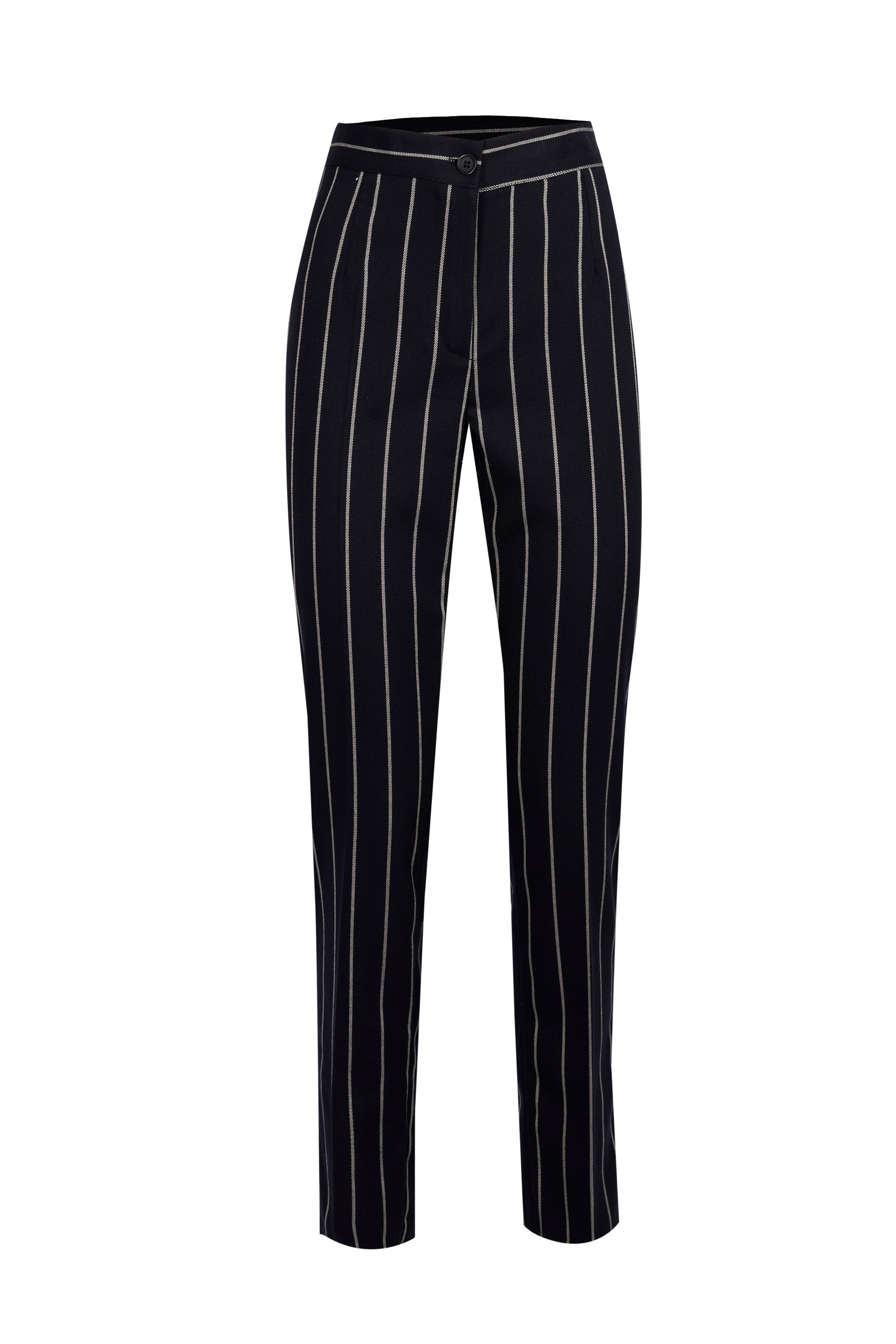 Pantalone fresco lana gessato