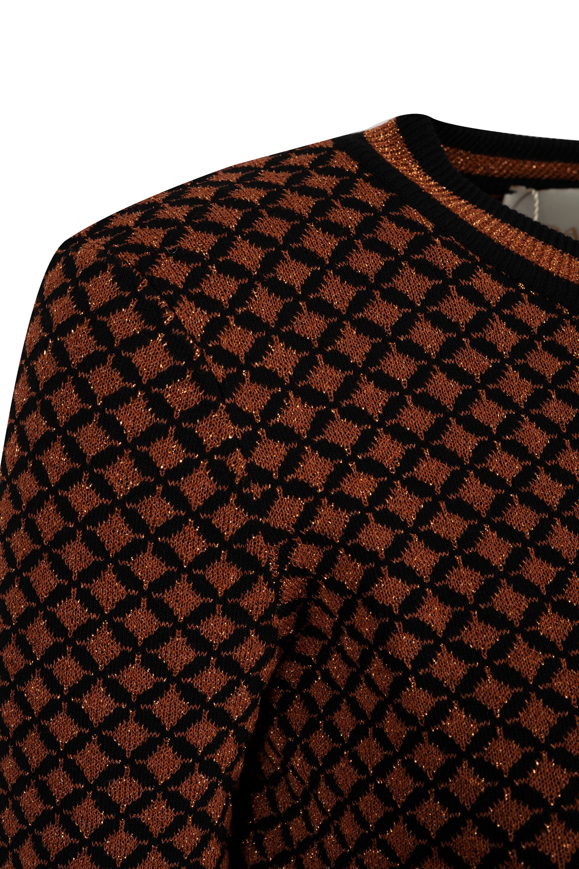 Girocollo injacquard con lurex
