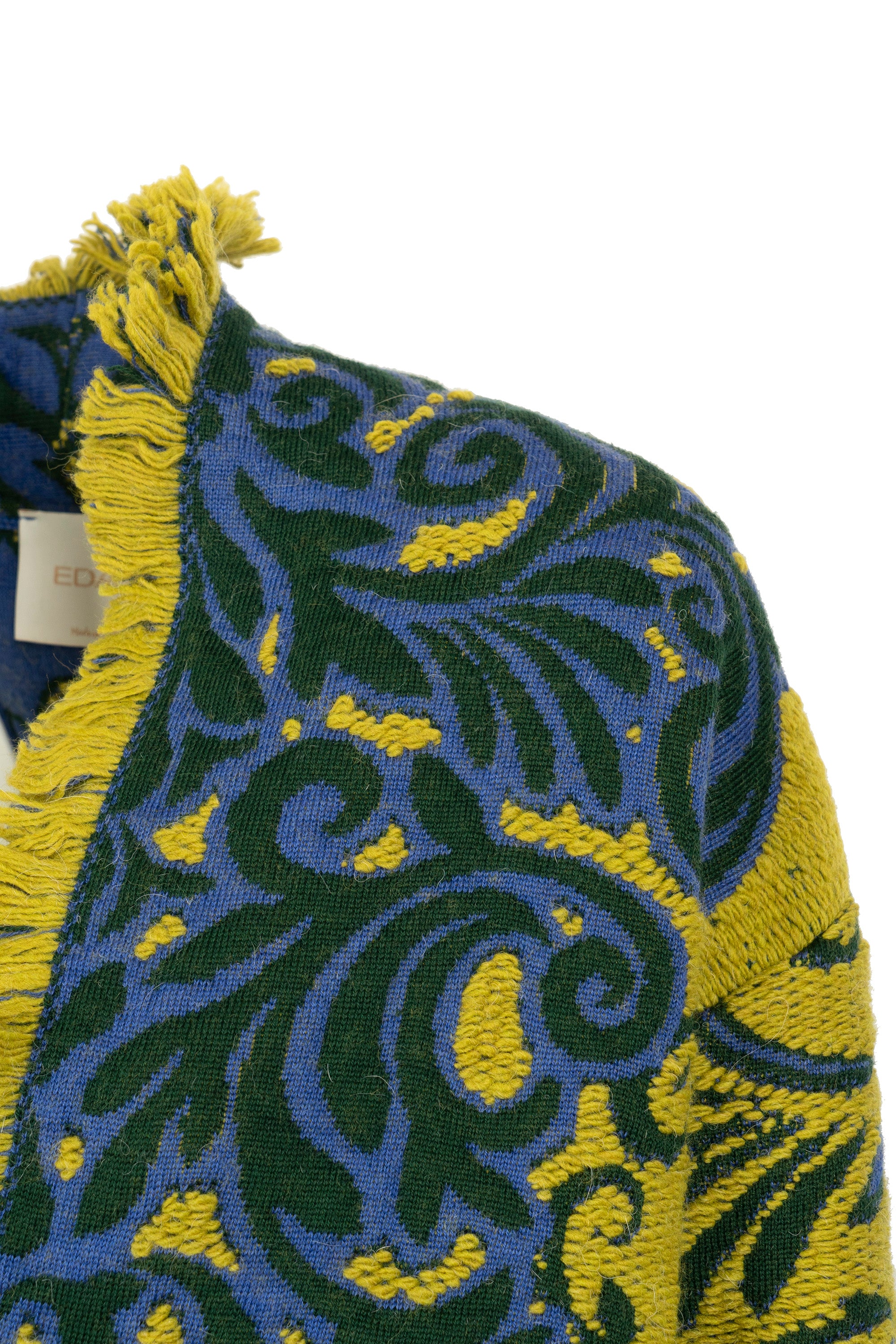 Cardigan jacquard damascato