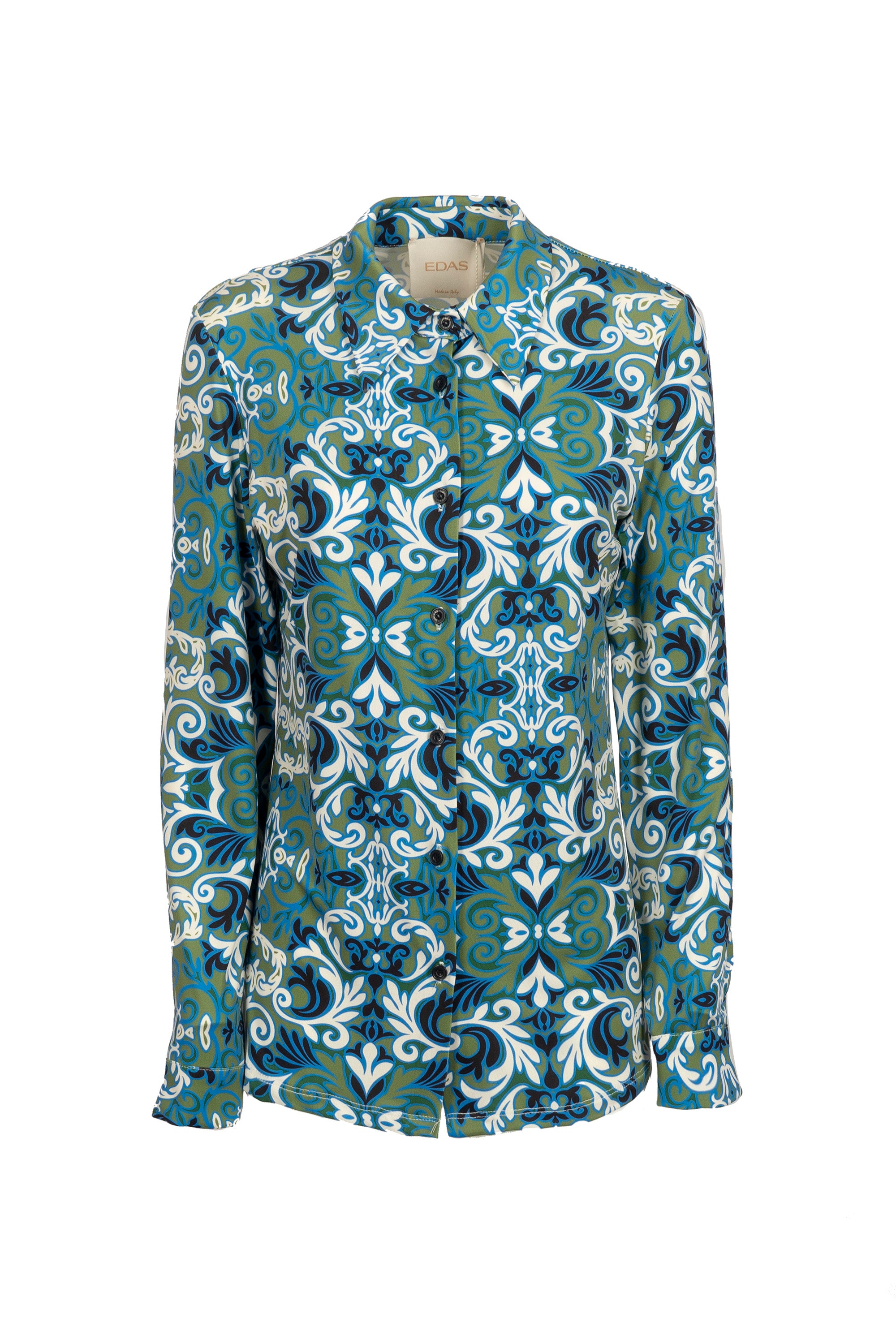 Camicia in jersey damascata