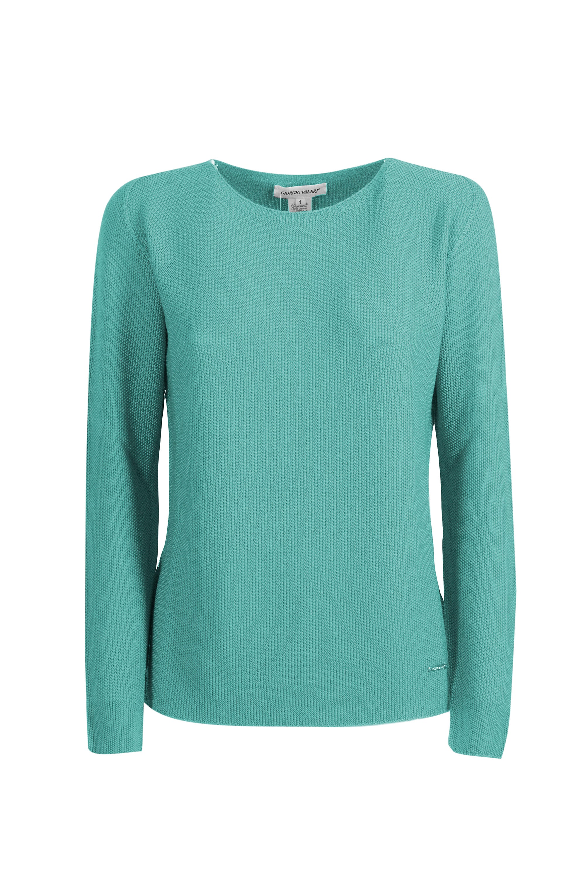 Maglia giro pura lana chicco riso