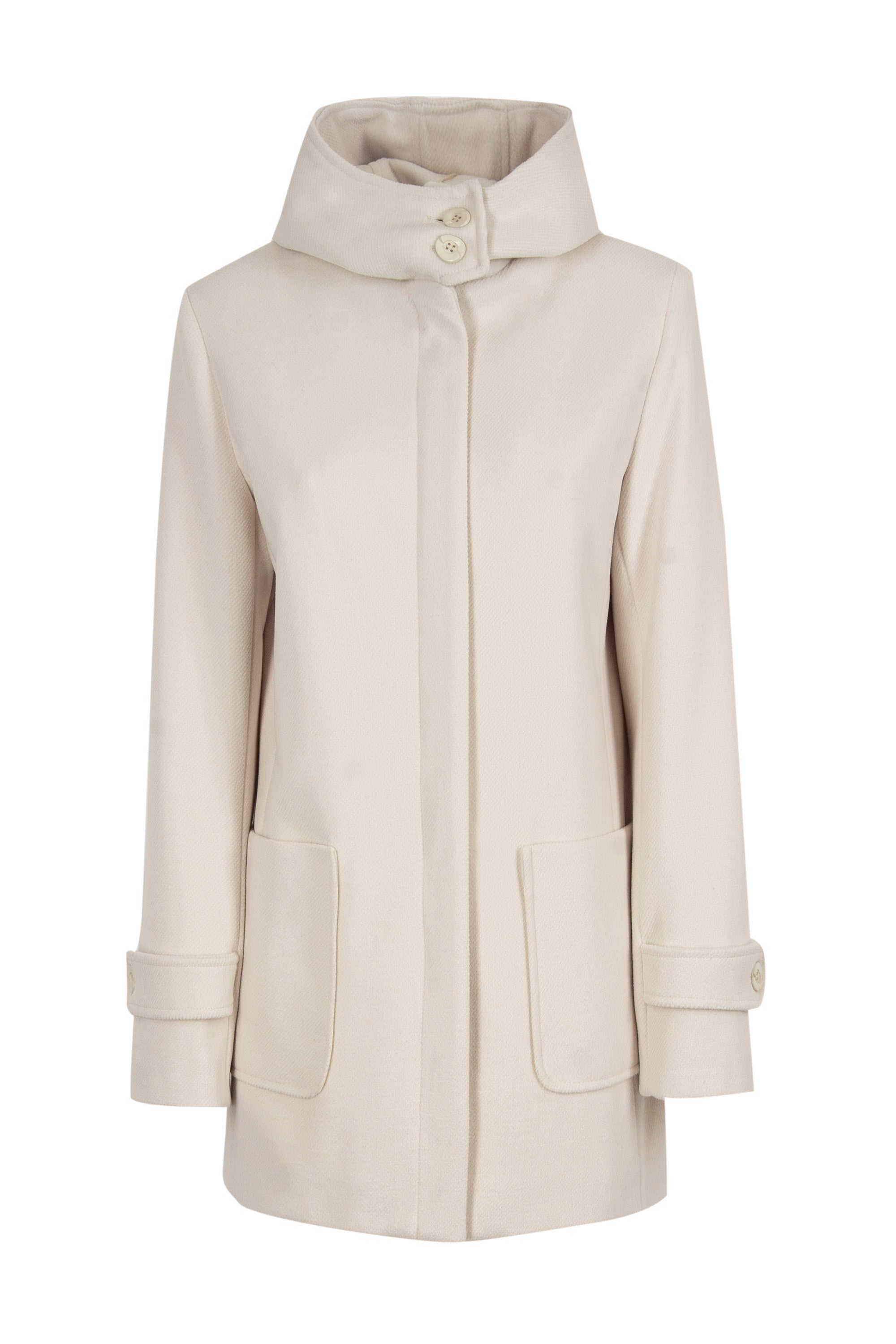 Cappotto corto con cappuccio