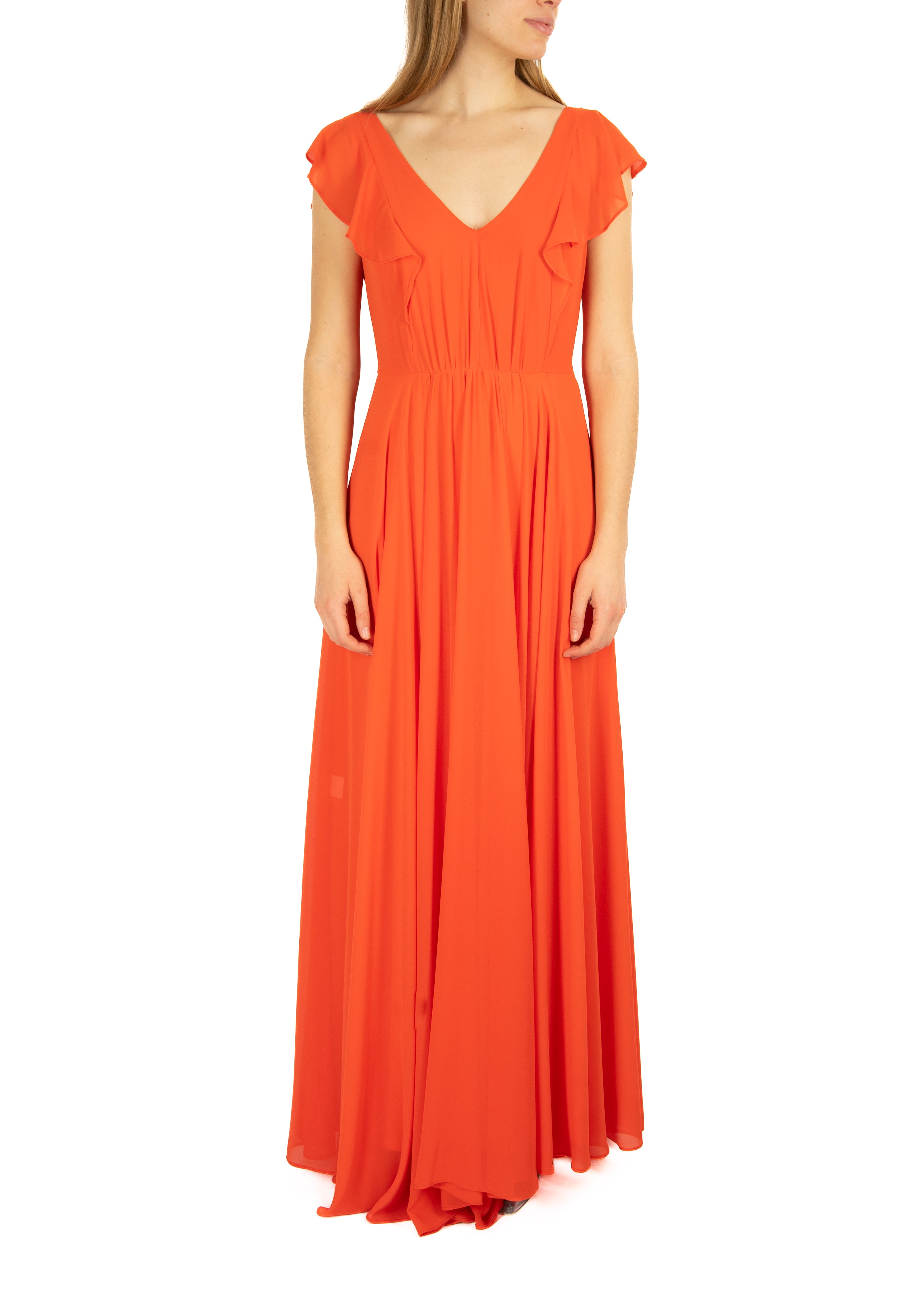 Abito lungo con volans Giambelli