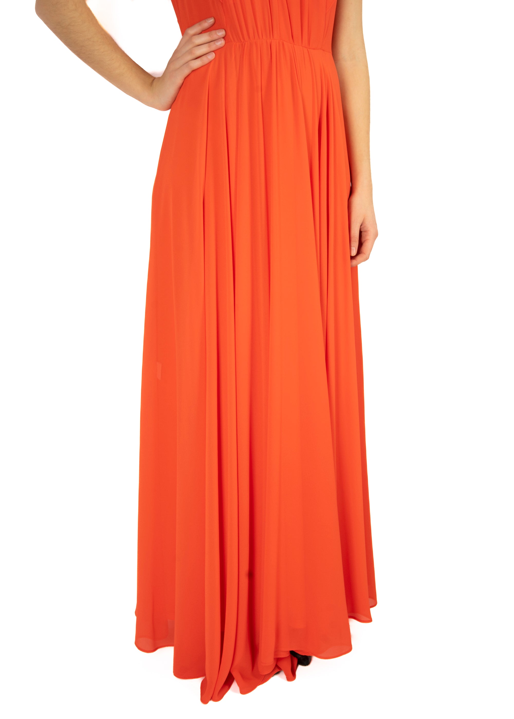 Abito lungo con volans Giambelli