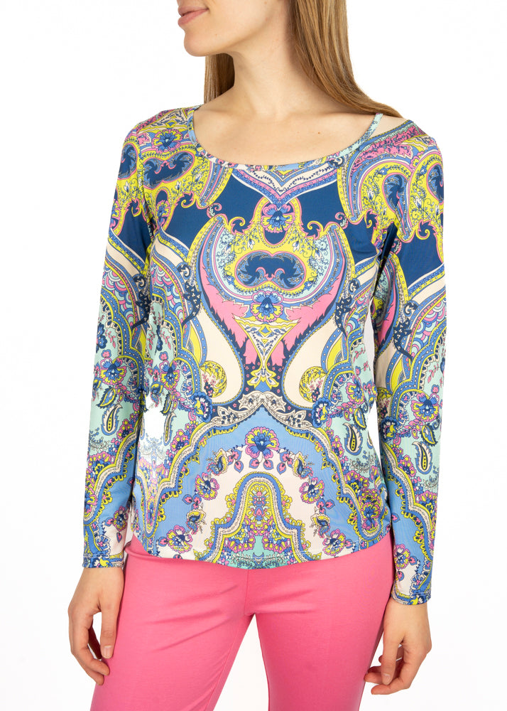 Maglia sottogiacca stampa foulard Savoia
