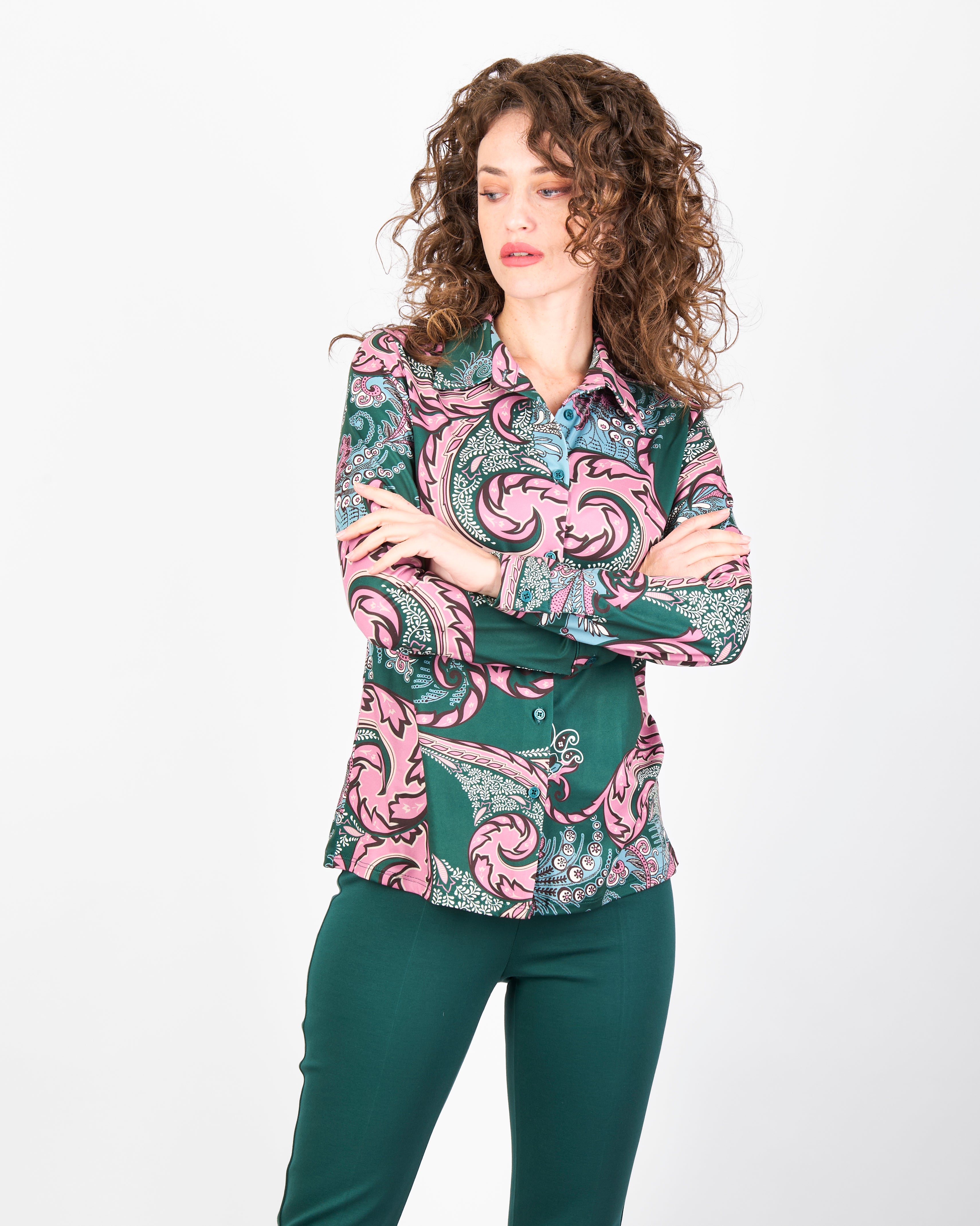 Camicia in jersey fantasia SCIACCA