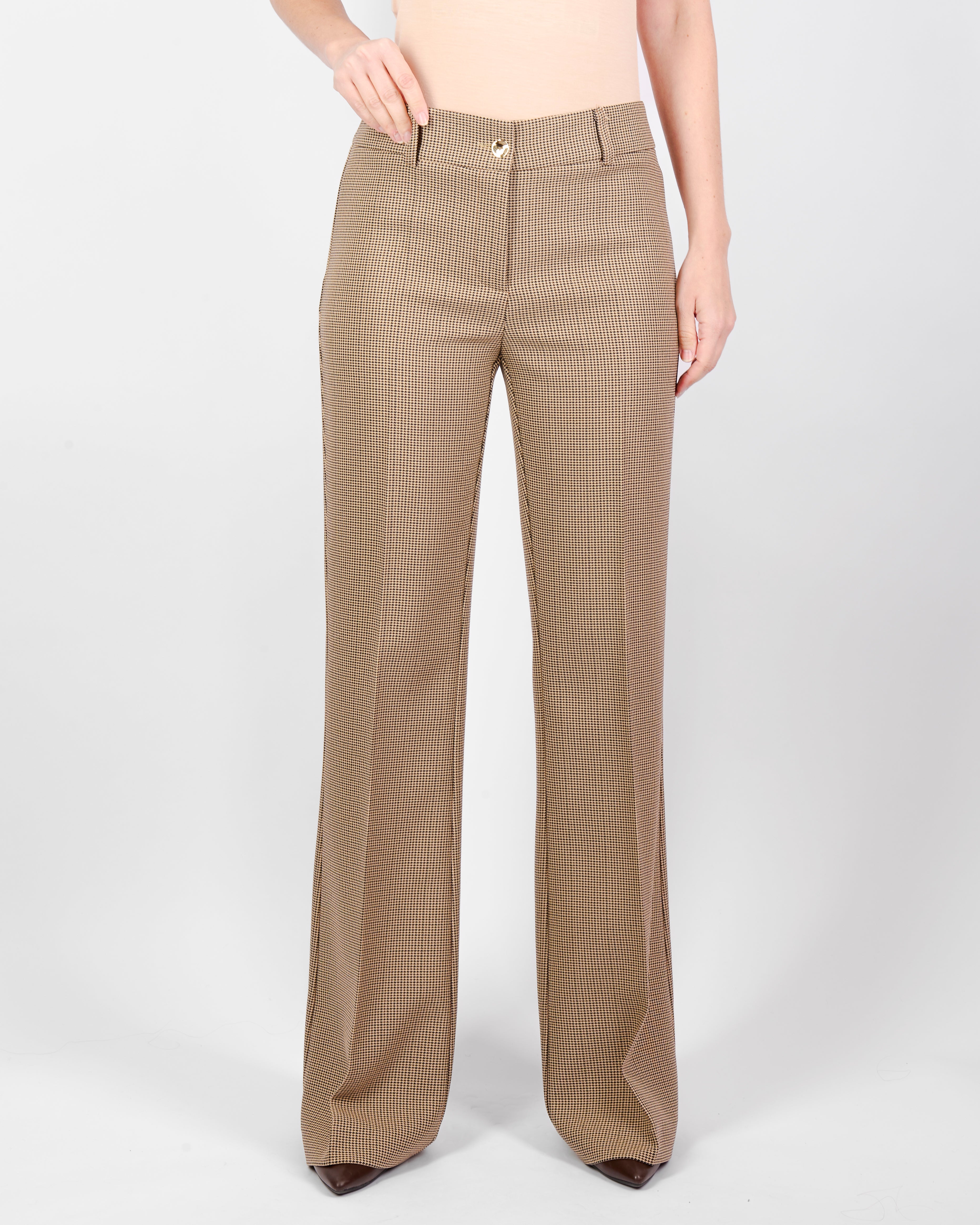 Pantalone con filetto dietro pied de poule PISTOLA