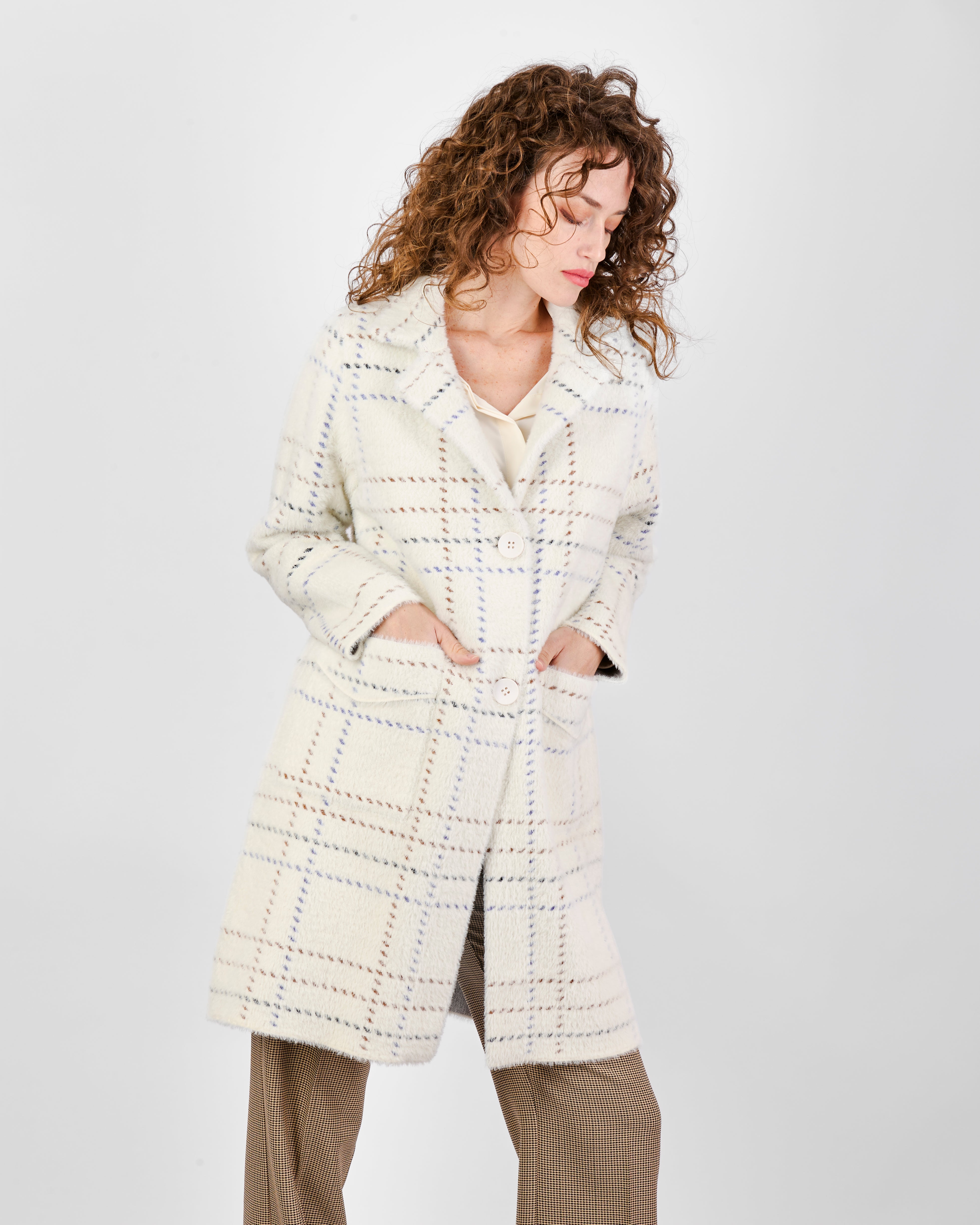 Cappotto scozzese con tasche 2621