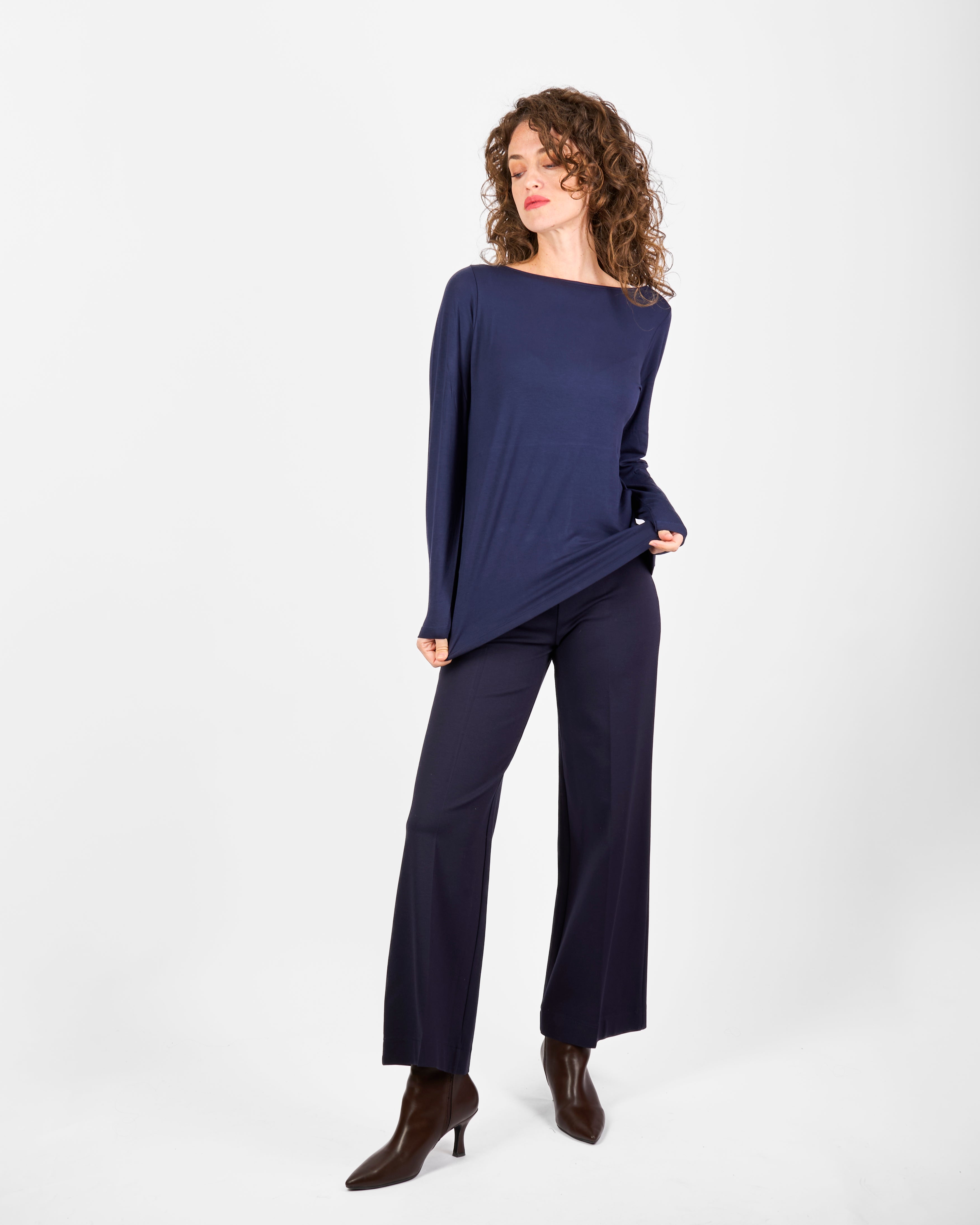 Pantalone comfort palazzo punto Milano H133/1