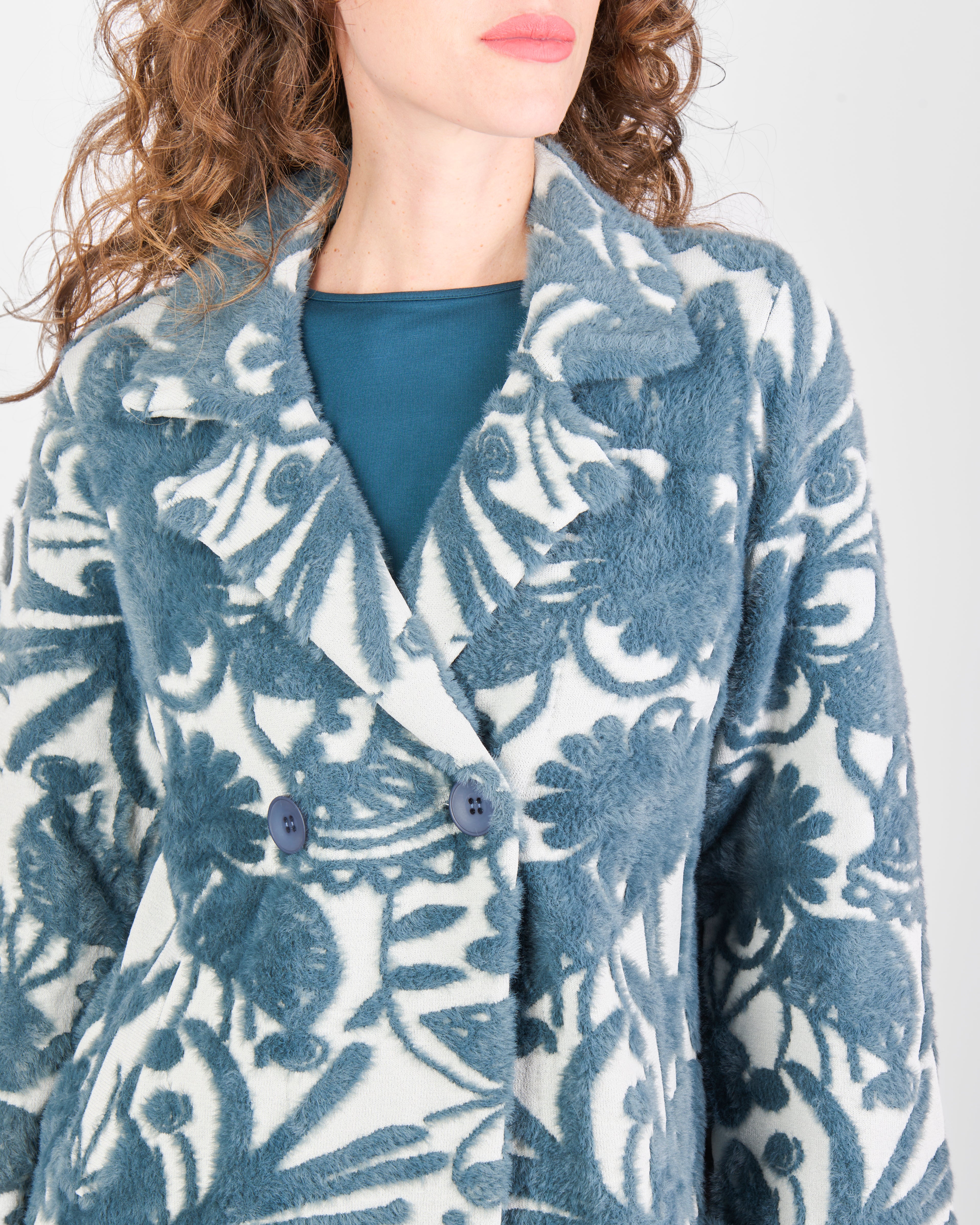 Giacca cappotto doppio petto jaquard 2610