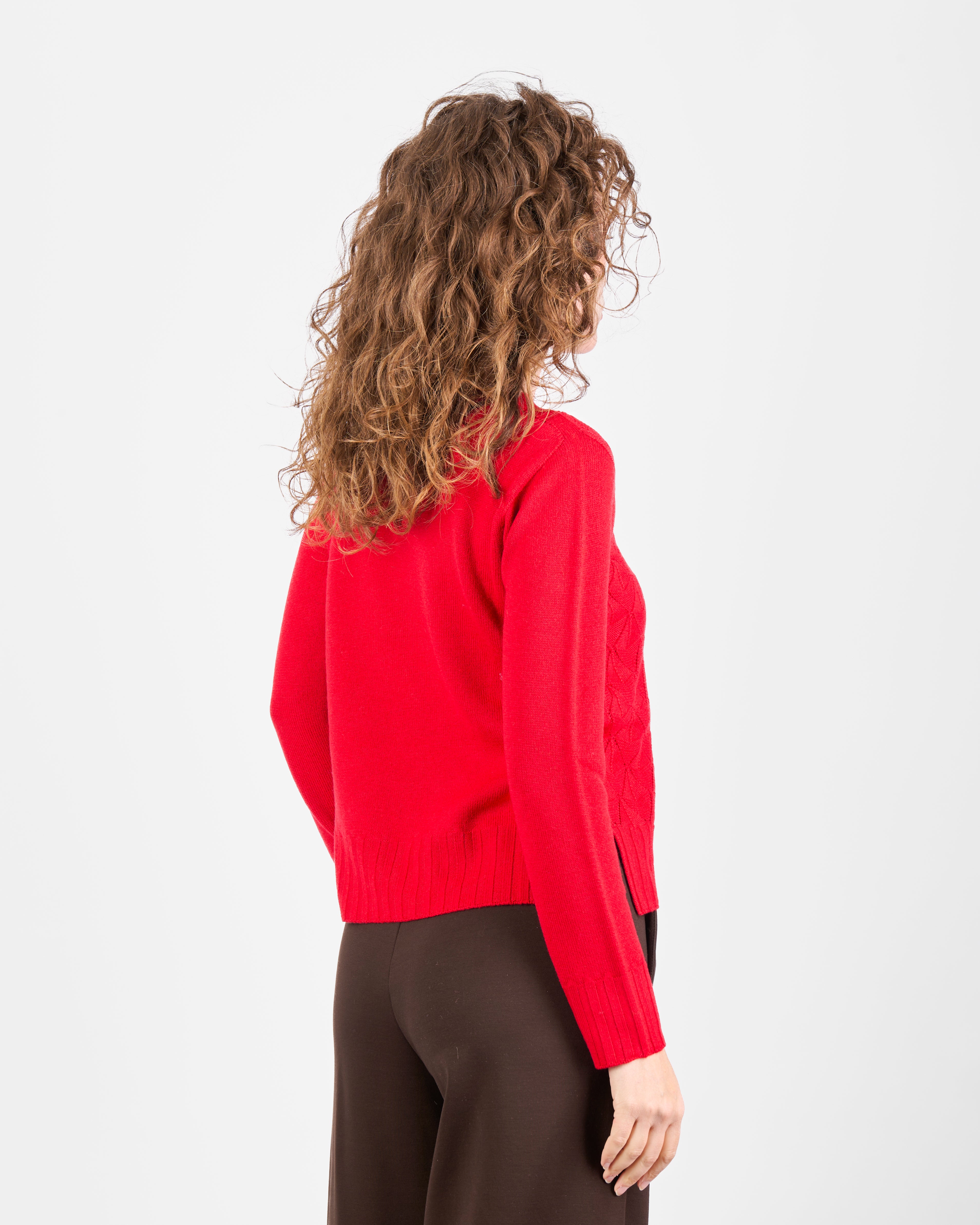 Maglia paricollo pura lana rombi VENTAGLIETTI